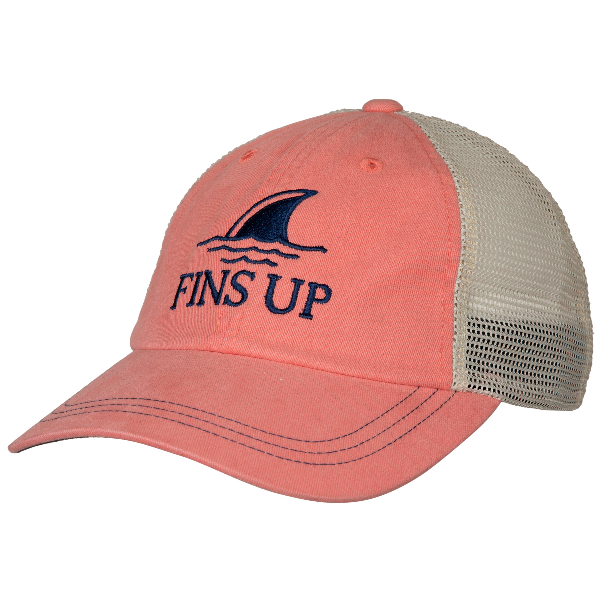 Landshark Fins Up Salmon Colorway Adjustable Hat