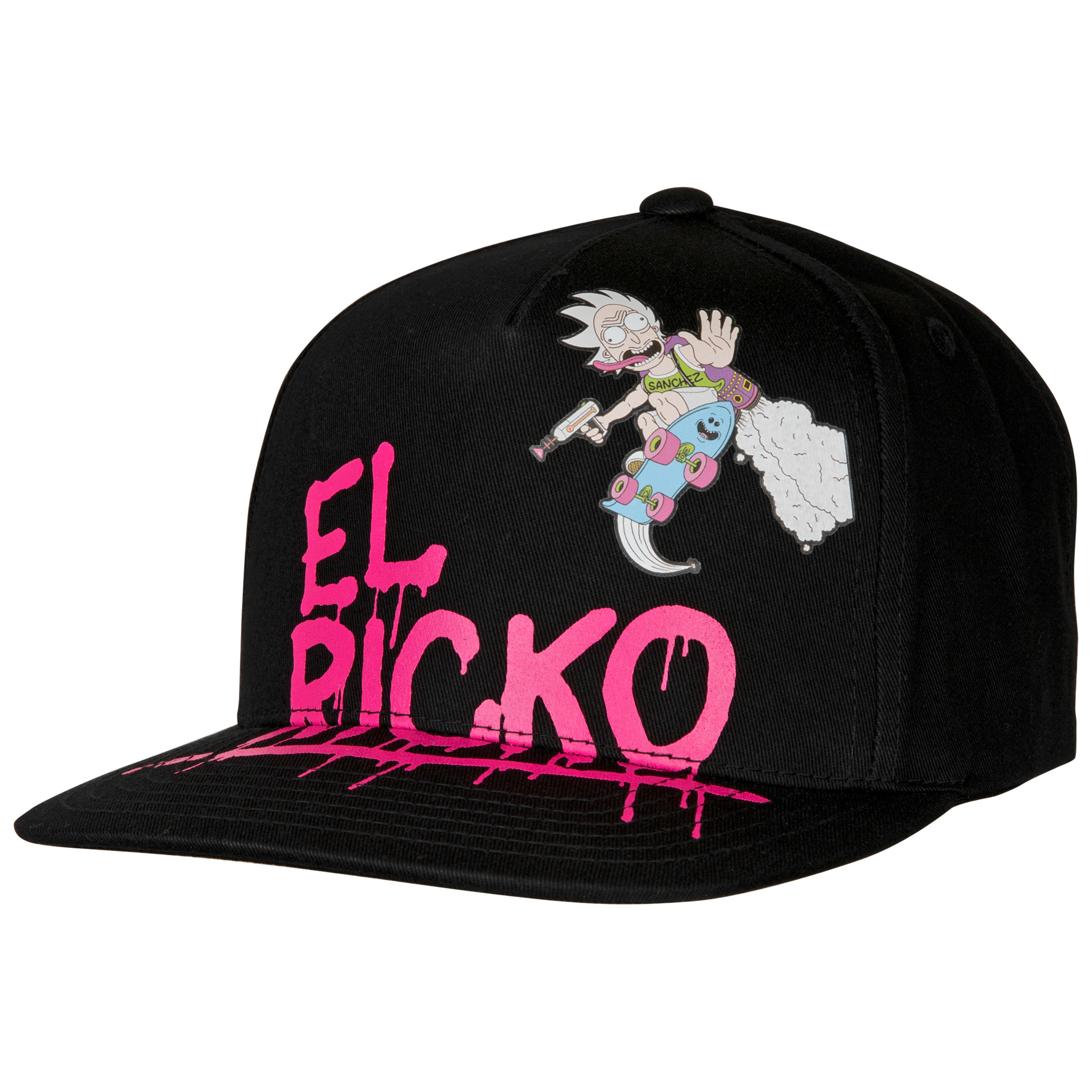 Rick And Morty Sublimated With 3D Emblem Flatbill Snapback Hat, Multi-Color