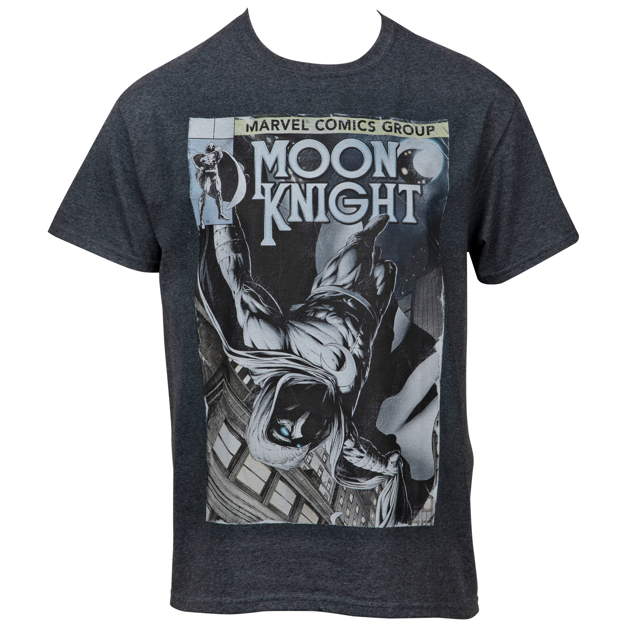 Marvel Moon Knight Comic Image T-shirt, Grey