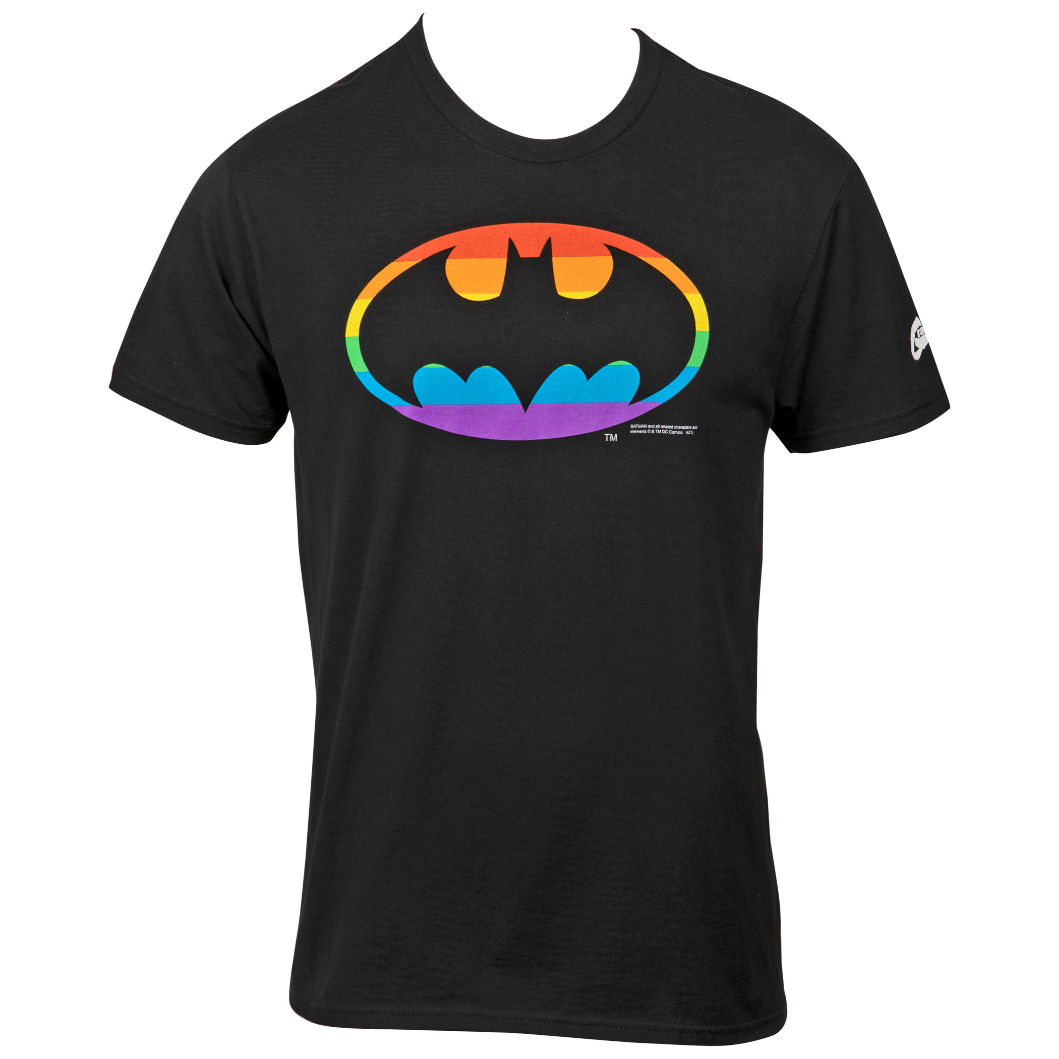 Batman Rainbow Symbol T-Shirt, Black