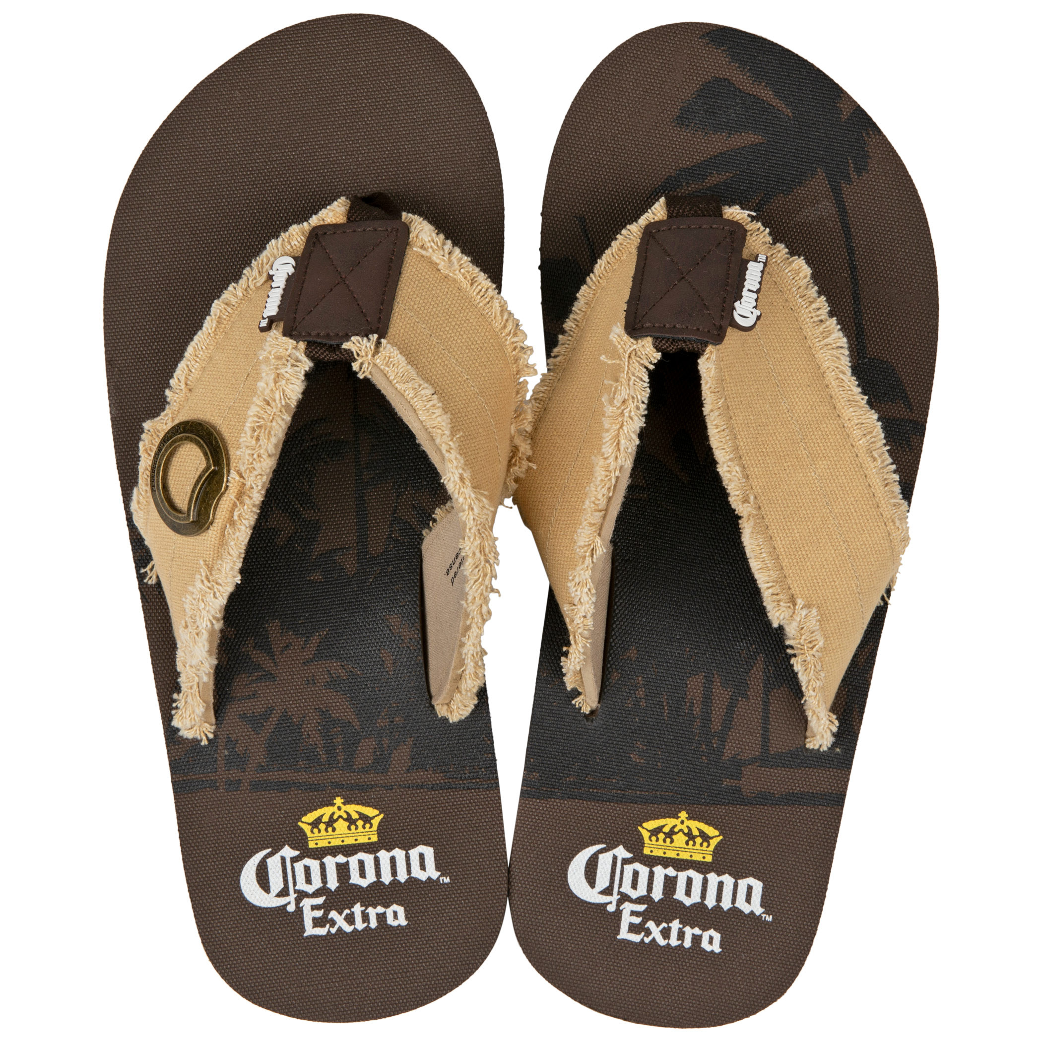 Corona Extra Logo Palm Tree Sandals