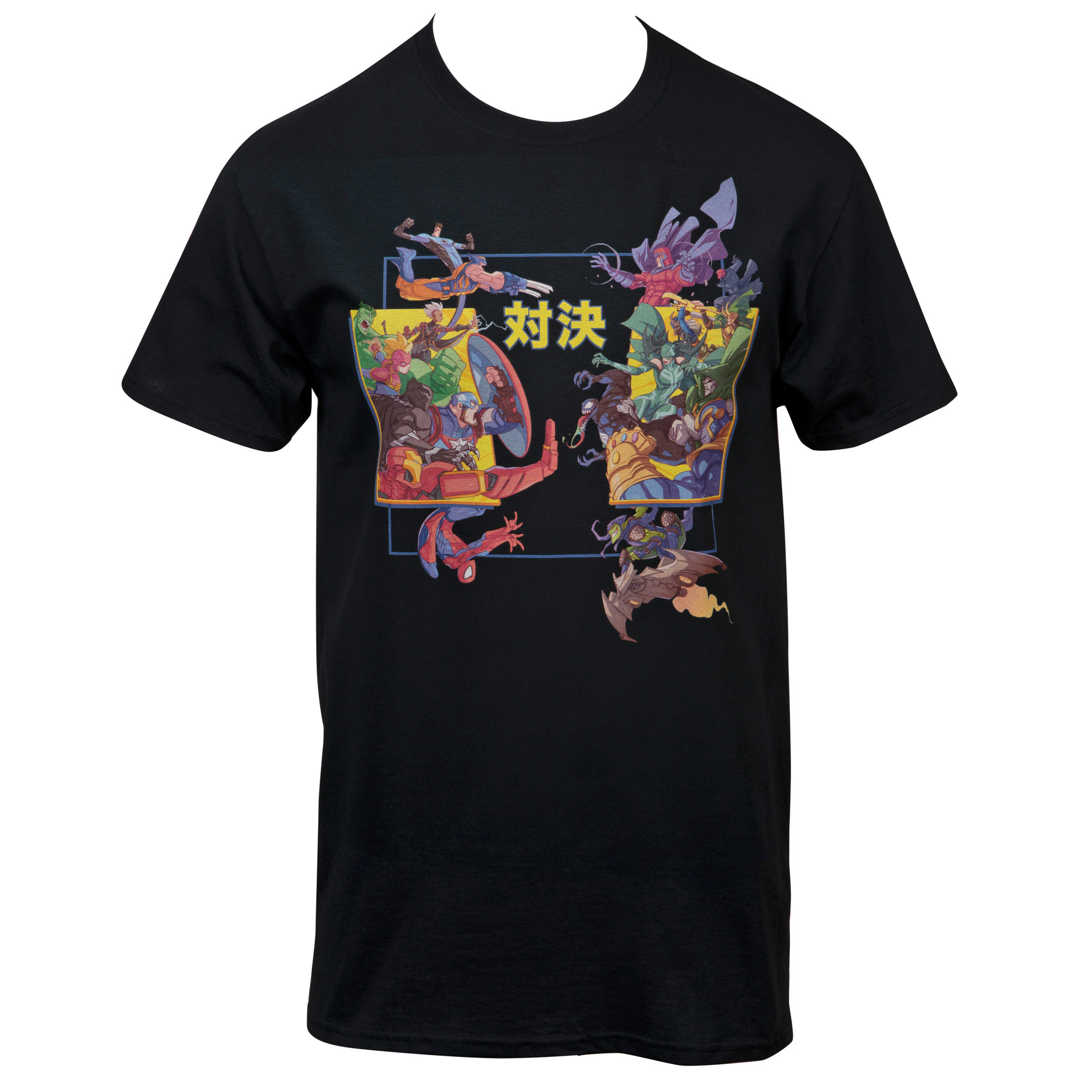 Marvel Comics Heroes VS Villains Translated T-Shirt, Black