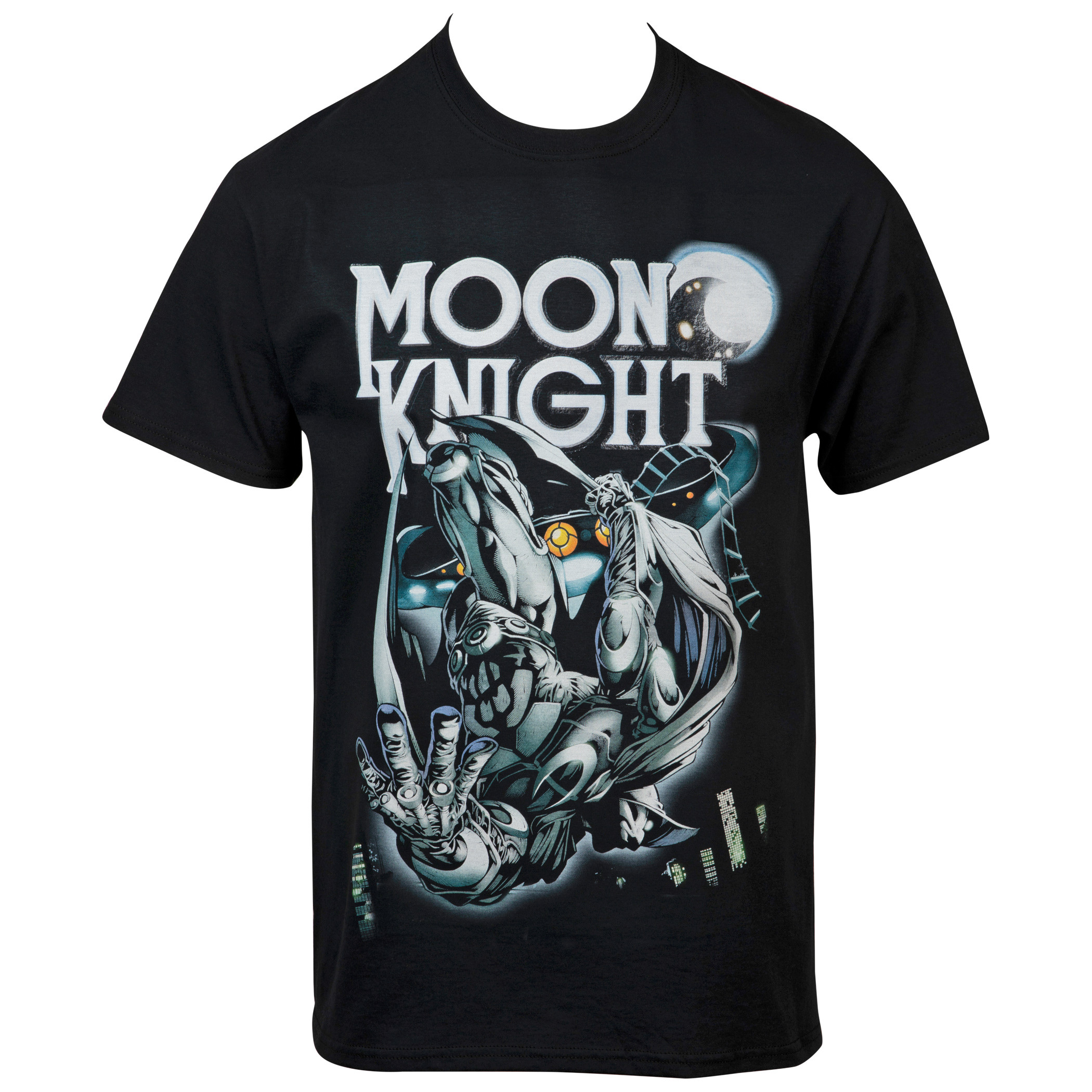Marvel Moon Knight Cityscape Dive T-Shirt, Black