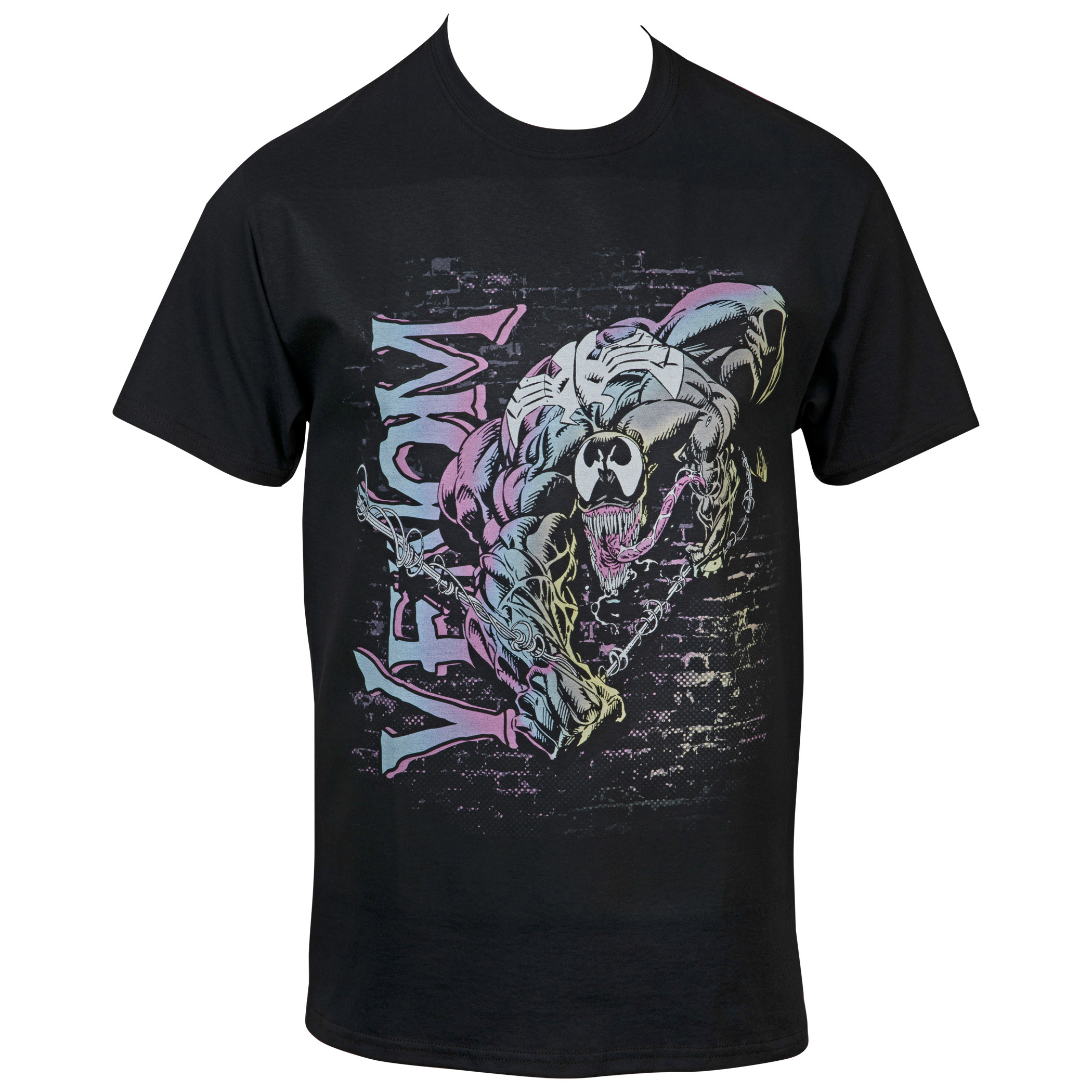 Marvel Comics Venom Swinging Brick T-Shirt, Black