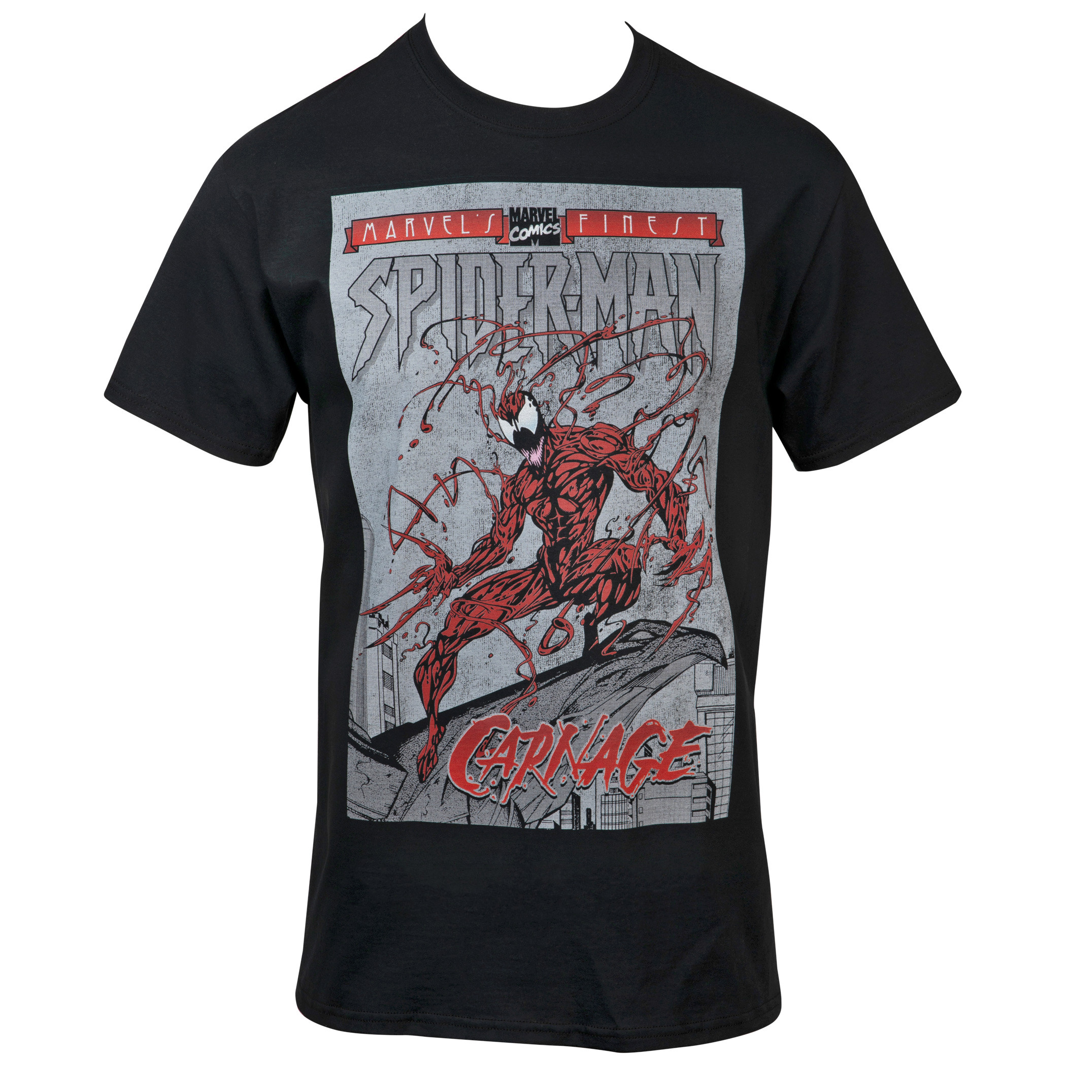 Marvel's Comics Finest Carnage Comic Cover T-Shirt, Black