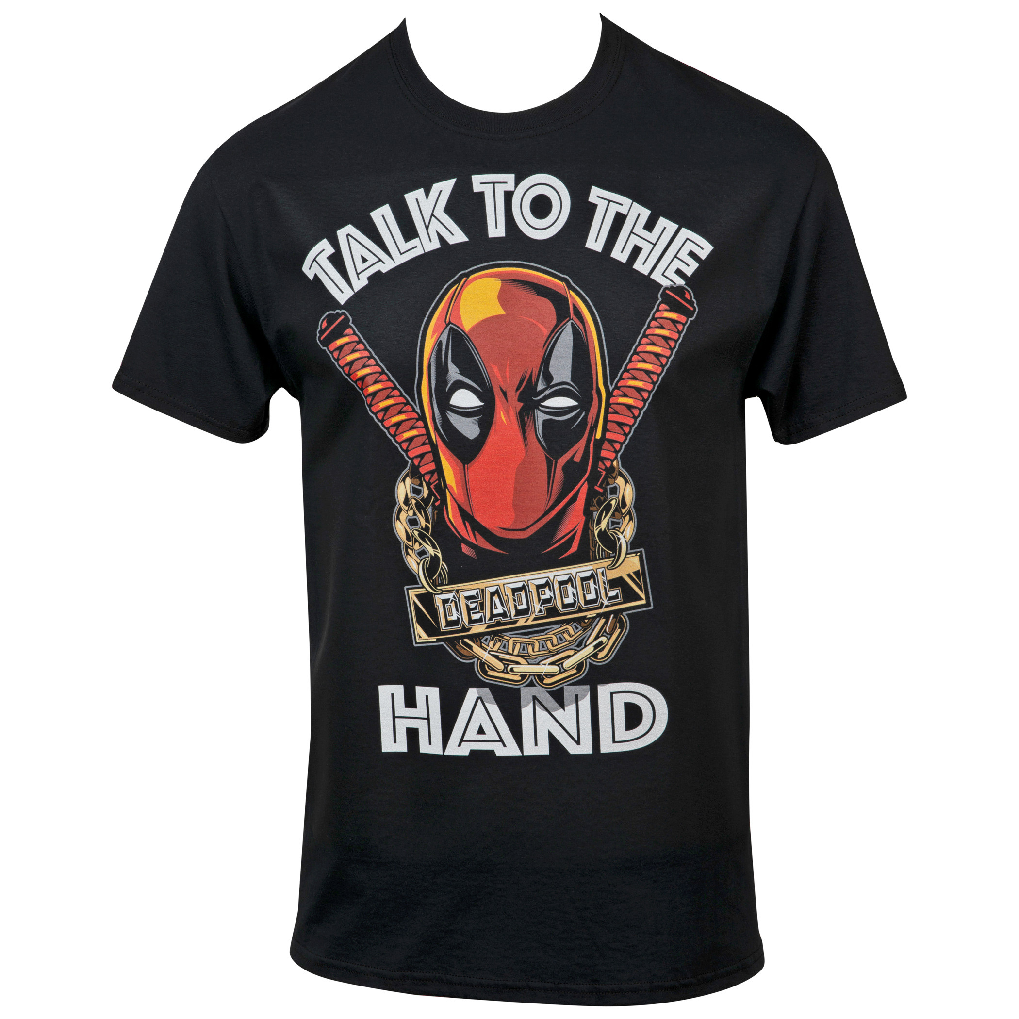 Marvel Deadpool Talk To The Hand T-Shirt, Black