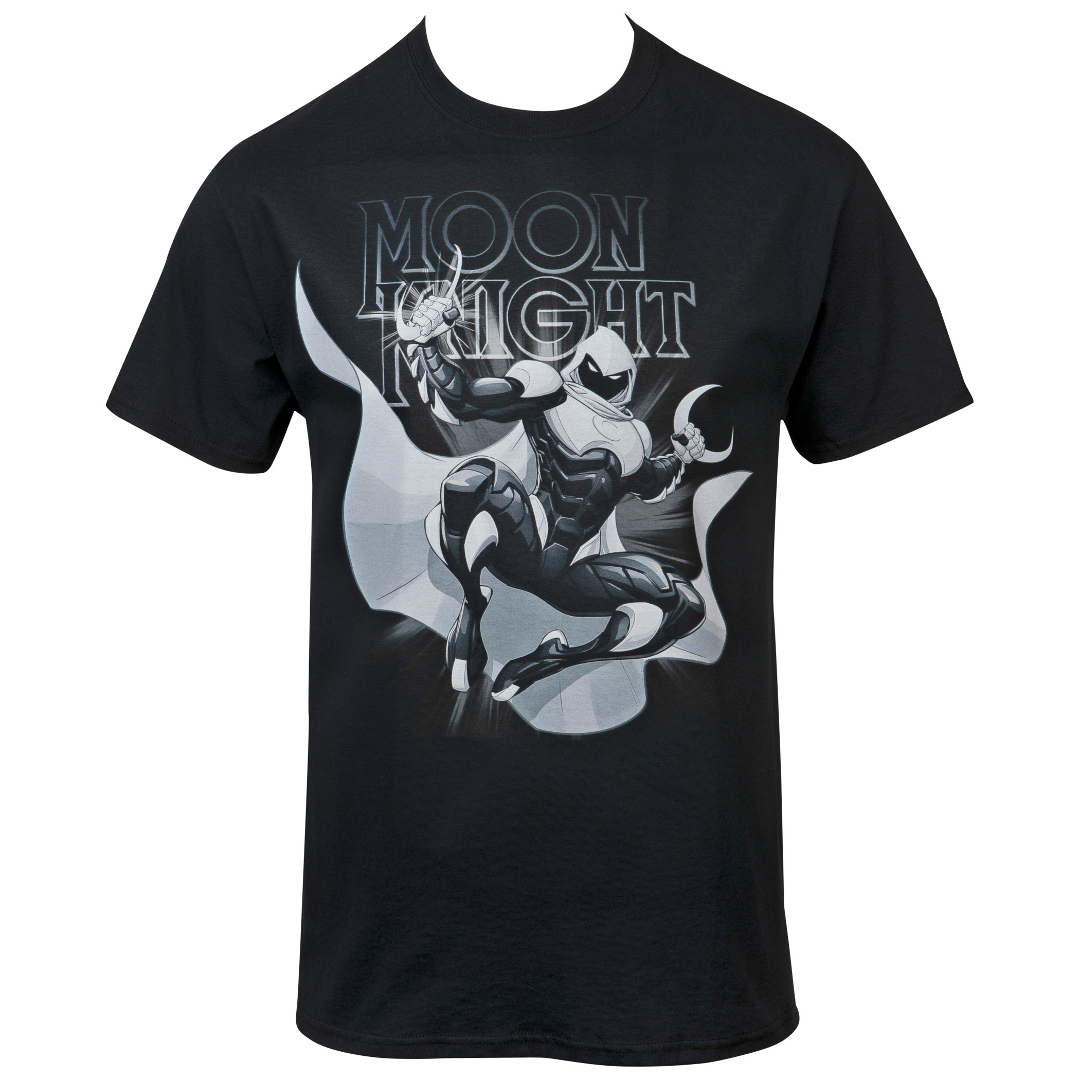 Marvel Moon Knight Character Attack T-Shirt, Black