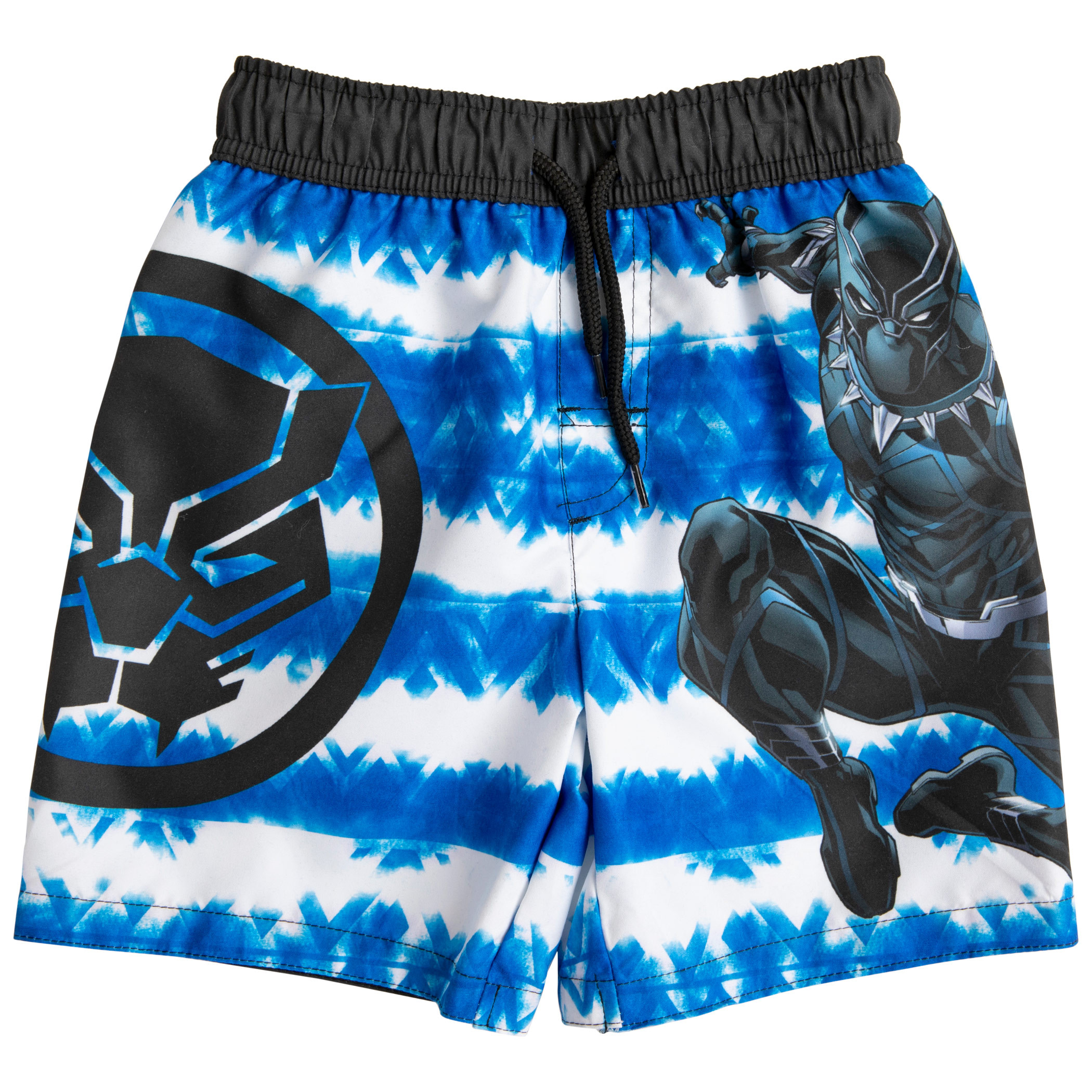 Marvel Black Panther Character and Symbol Youth Swim Trunks, Multi-Color