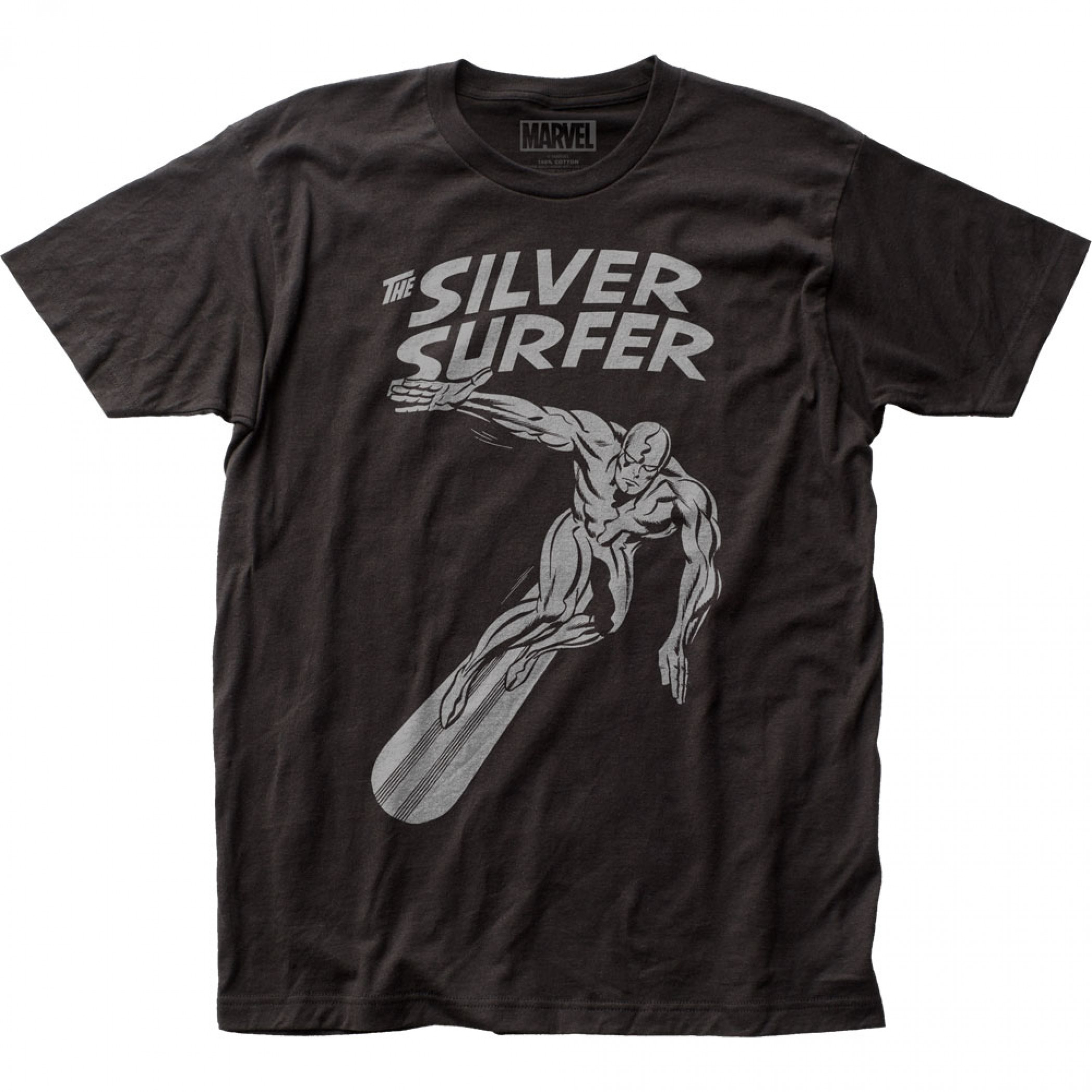 Silver Surfer Cosmic Wanderer T-Shirt, Black