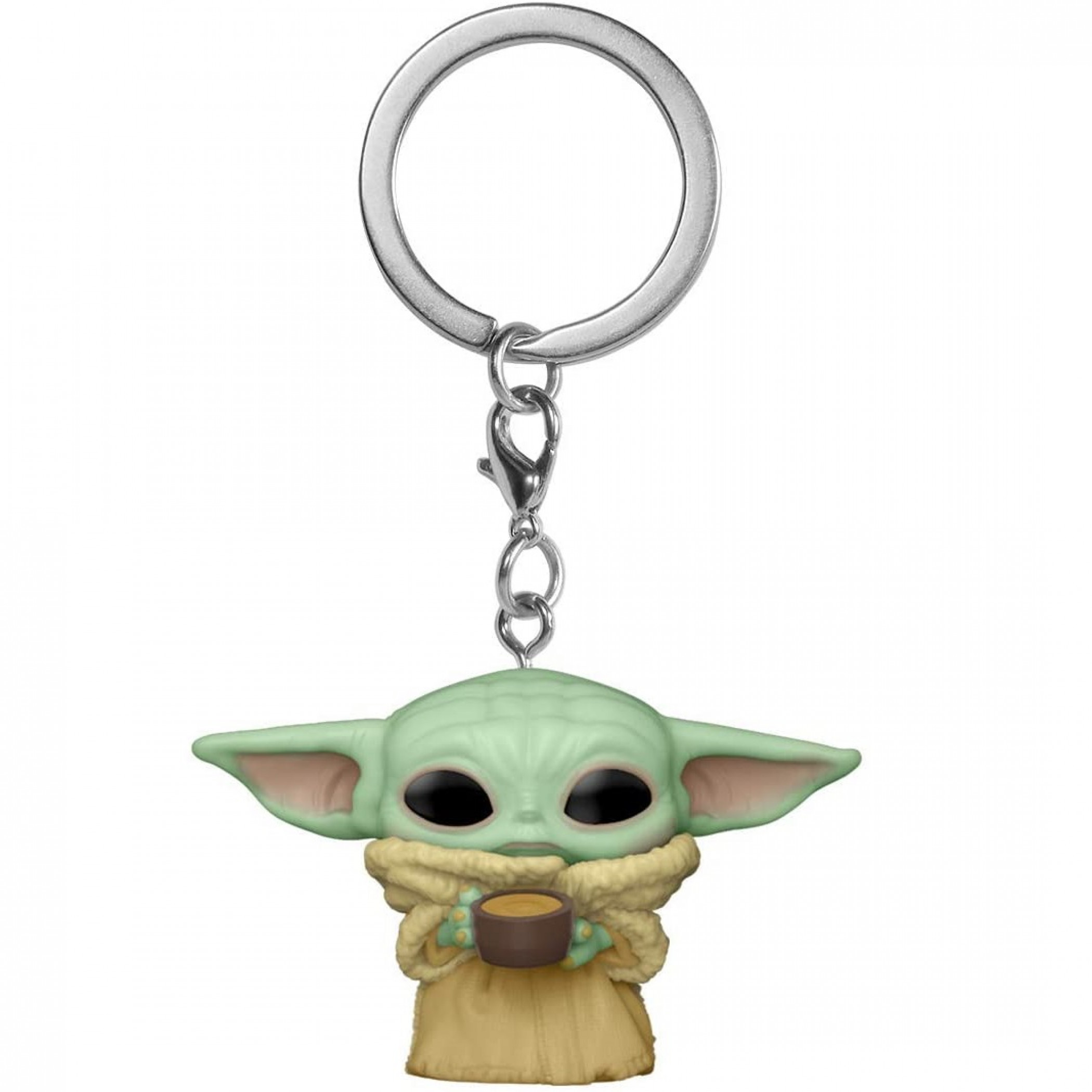 Star Wars The Mandalorian Grogu Child with Cup Funko Pop! Keychain, Multi-Color
