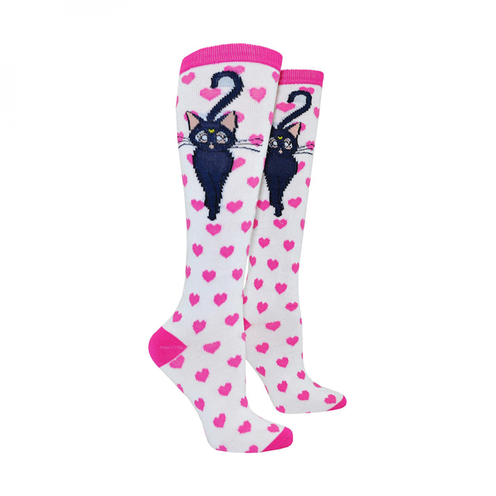 Sailor Moon Luna Heart Knee-High Socks, Multi-Color