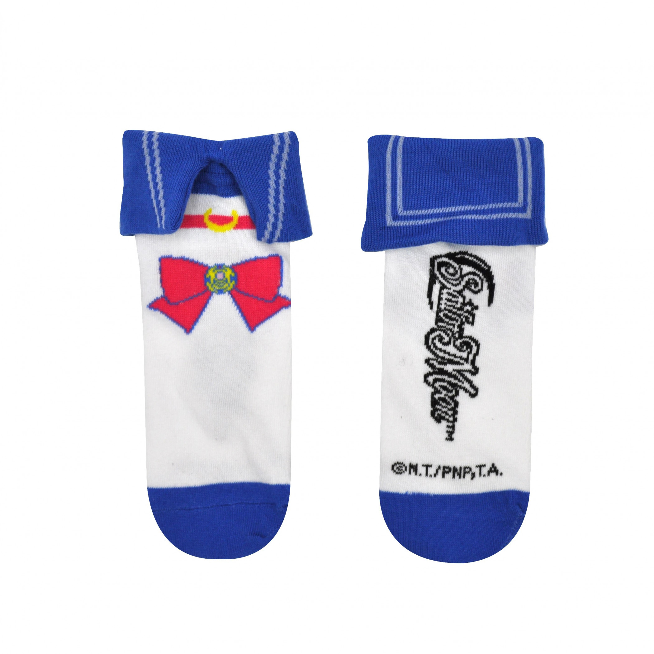 Sailor Moon Cosplay Collar Low Cut Socks, Multi-Color
