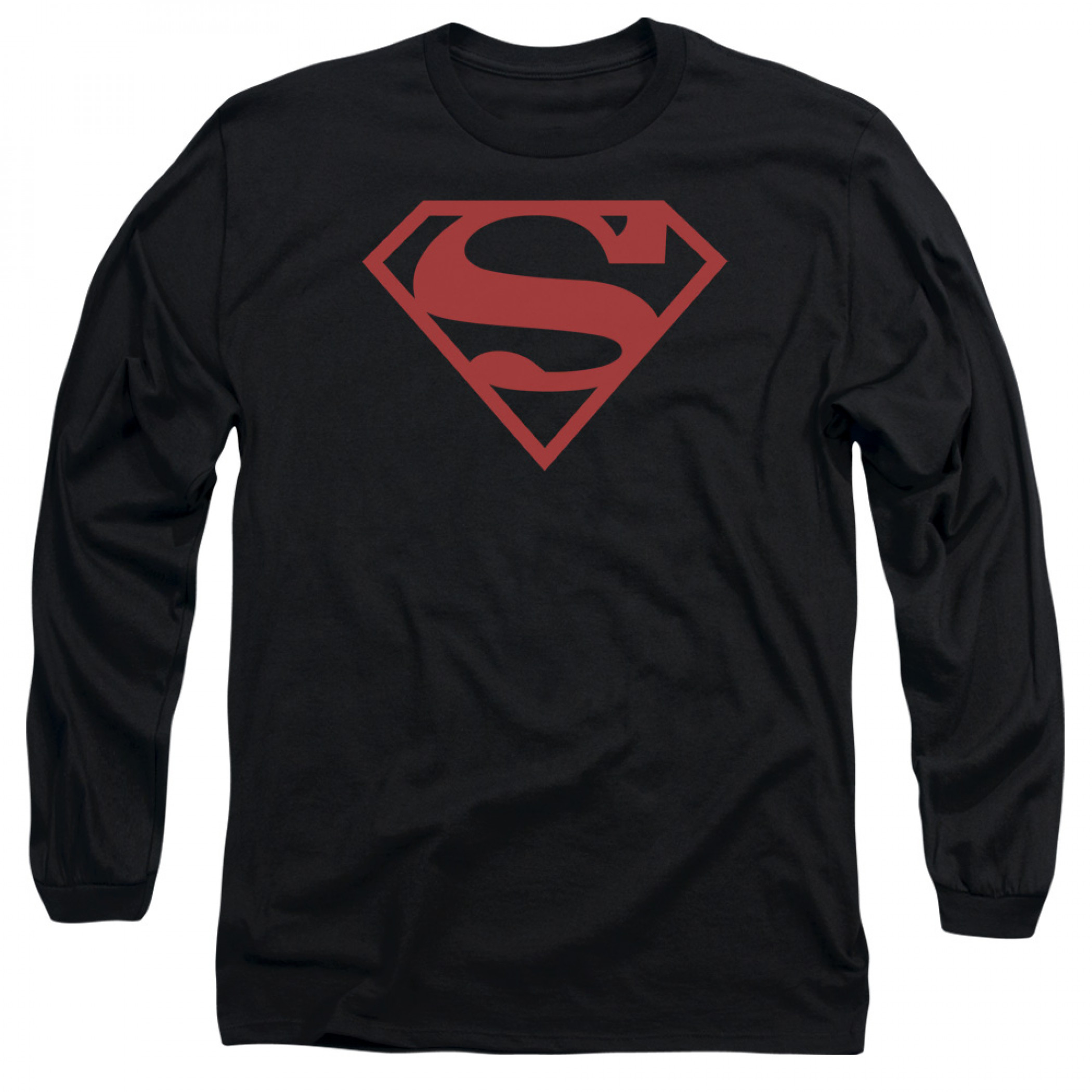 Superboy Symbol Long Sleeve T-Shirt, Black