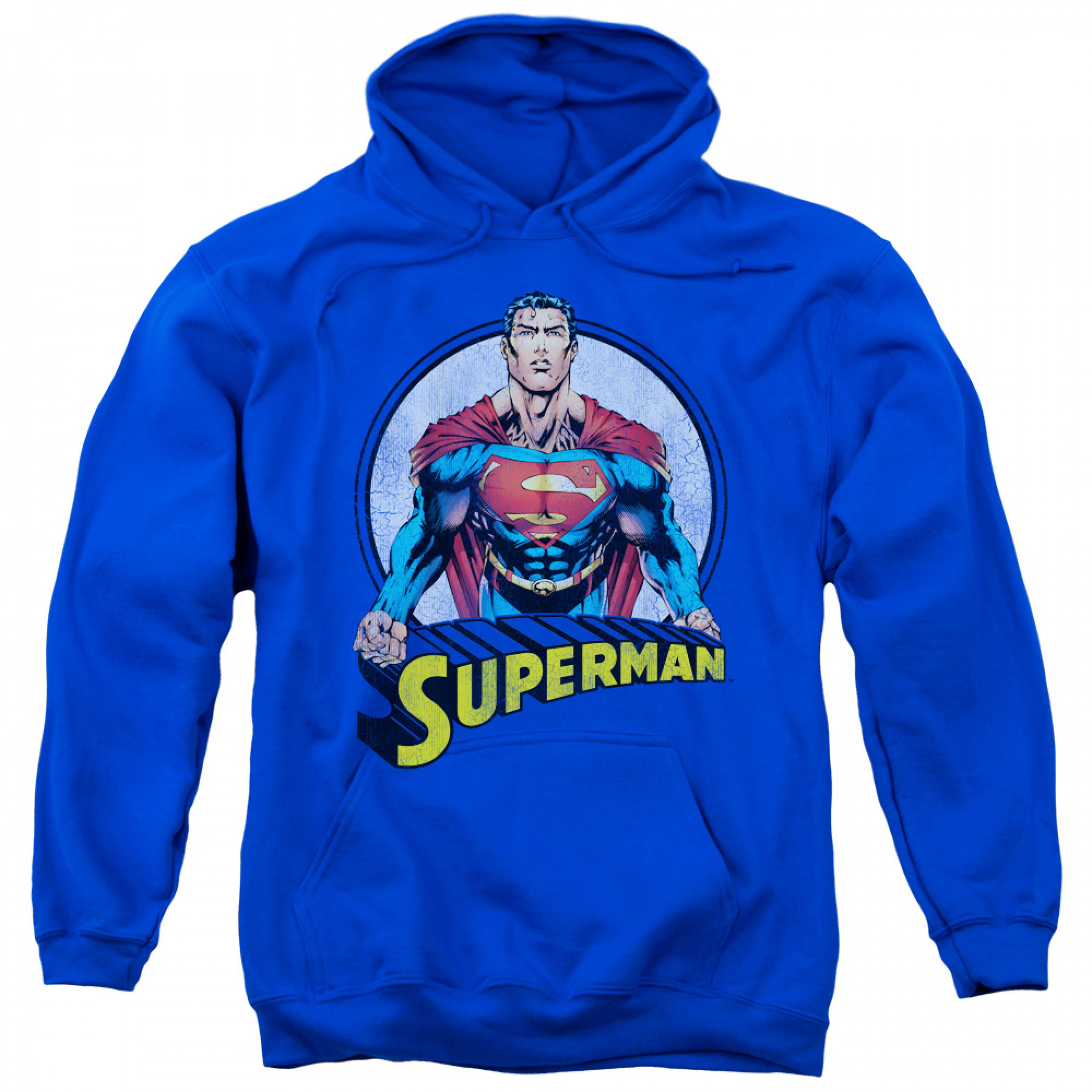 Superman The Man of Steel Royal Blue Hoodie, Blue