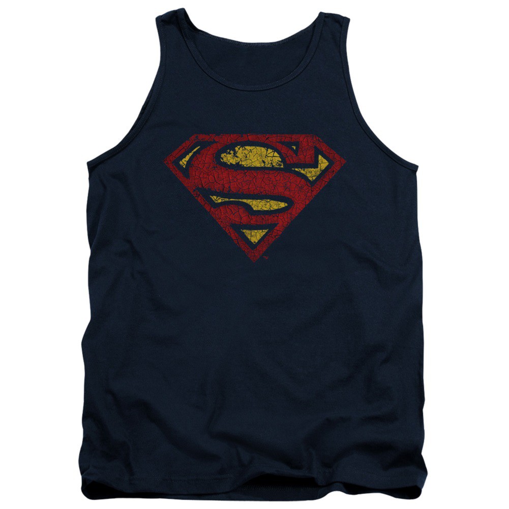 Superman Cracked Logo Tank Top