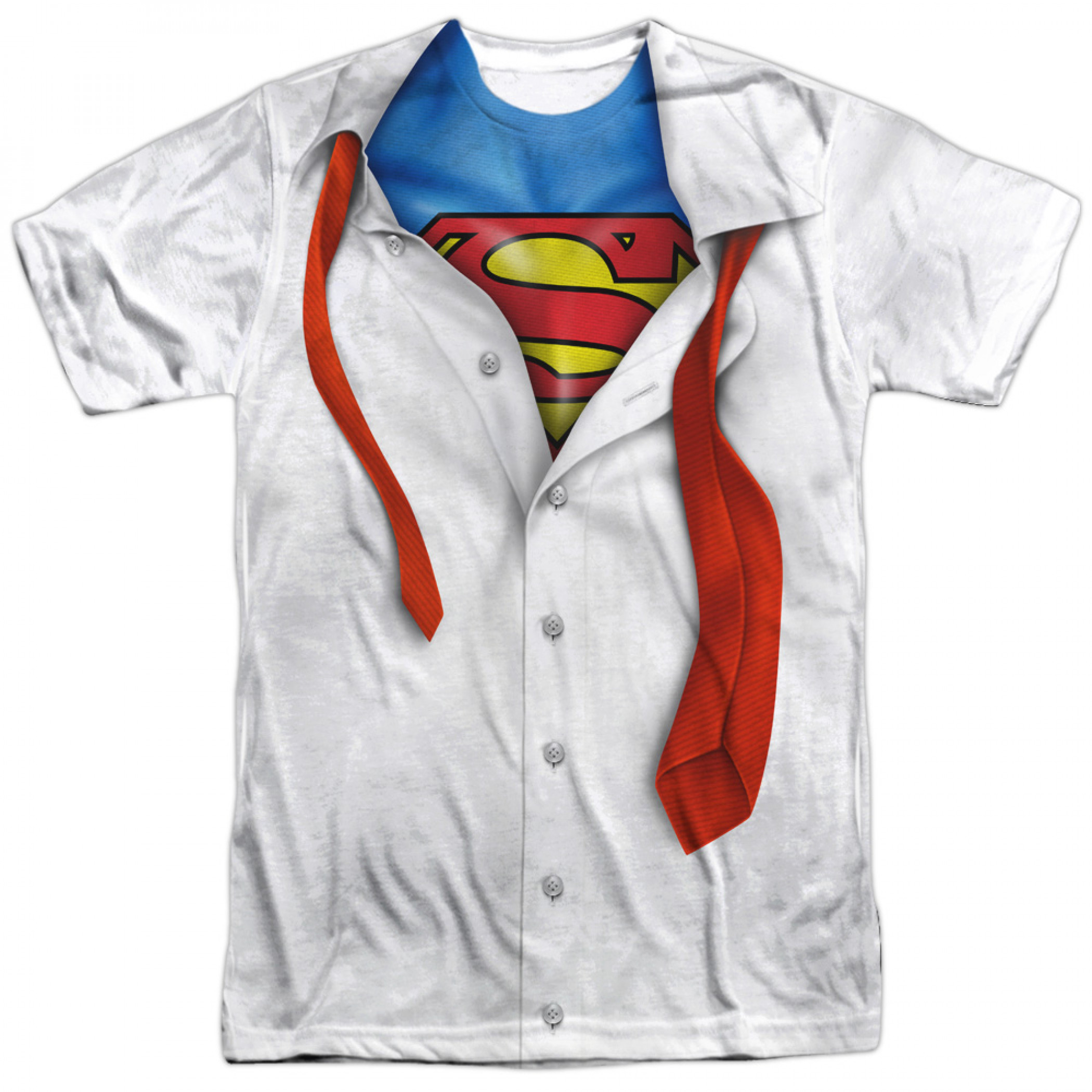 Superman Red Tie Costume Reveal T-Shirt, White