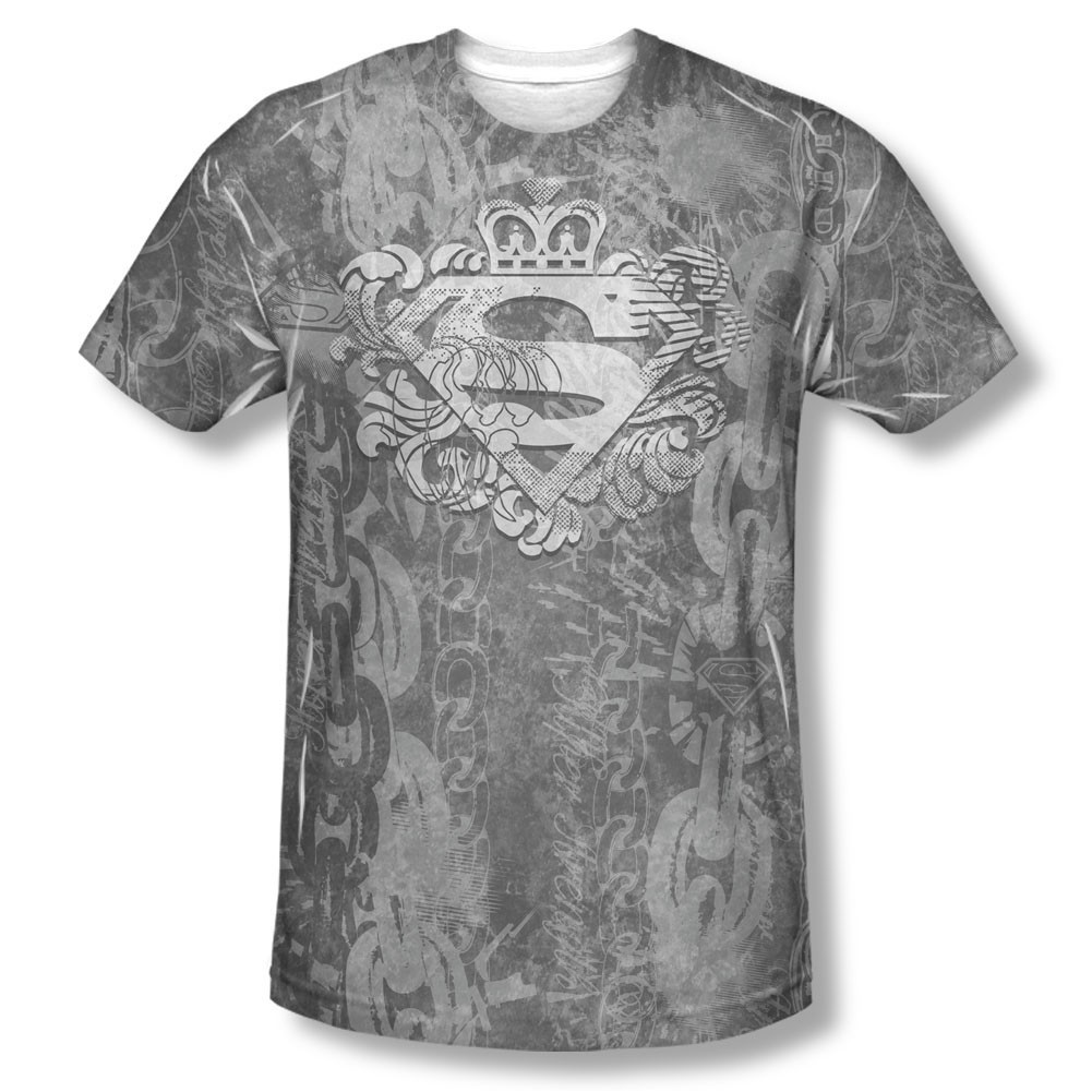 Superman Unchain The King Sublimation Black T-Shirt, Black