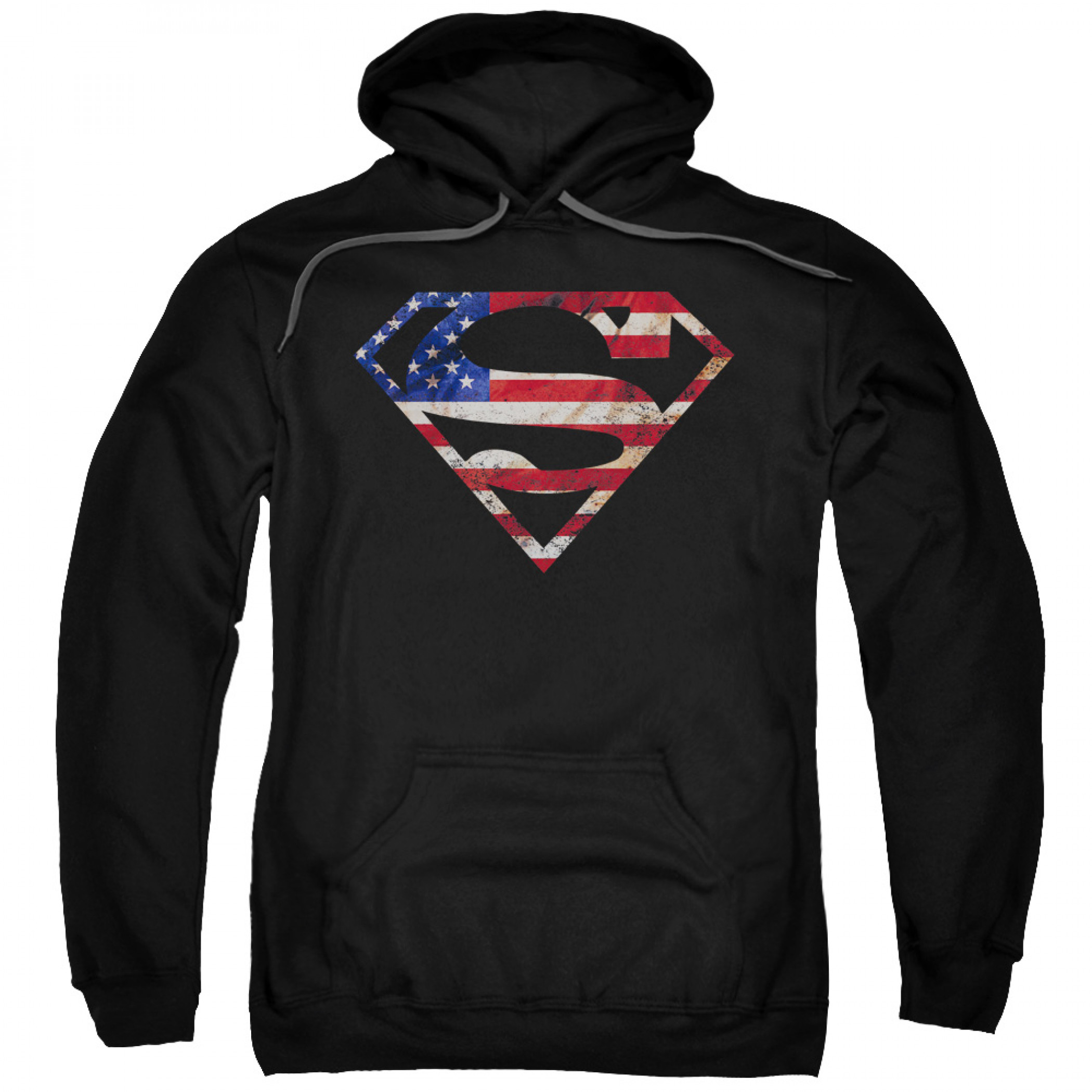 Superman Super Patriot Logo T-Shirt, Black