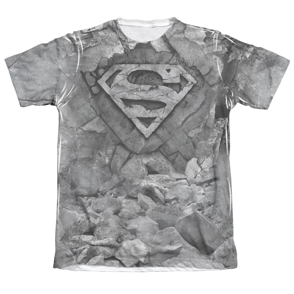 Superman Rock & Rumble Sublimation T-Shirt, Grey