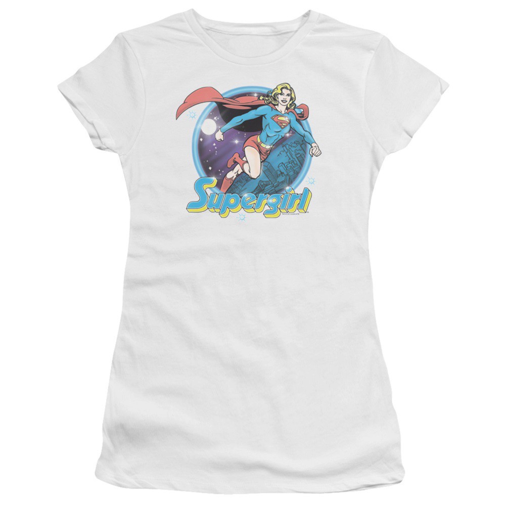 Supergirl Airbrushed Women's Tshirt, White