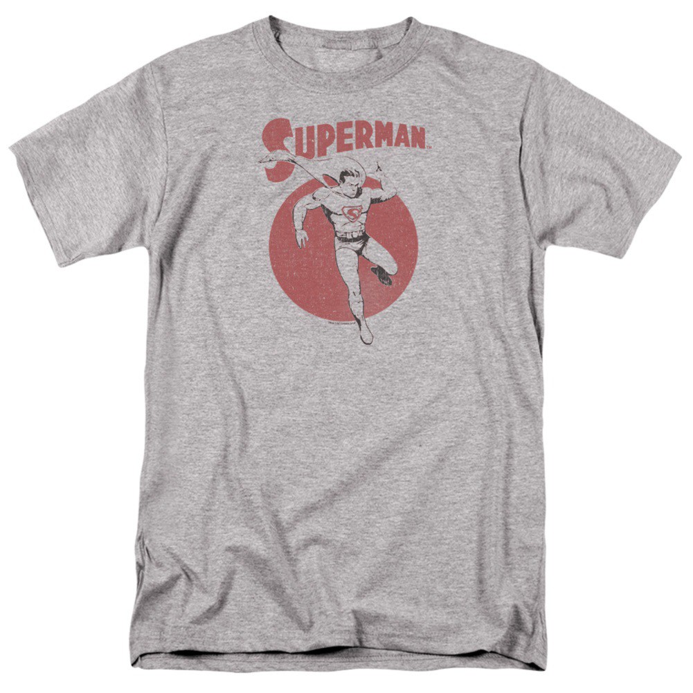 Superman Vintage Sphere Men's Grey T-Shirt, Grey