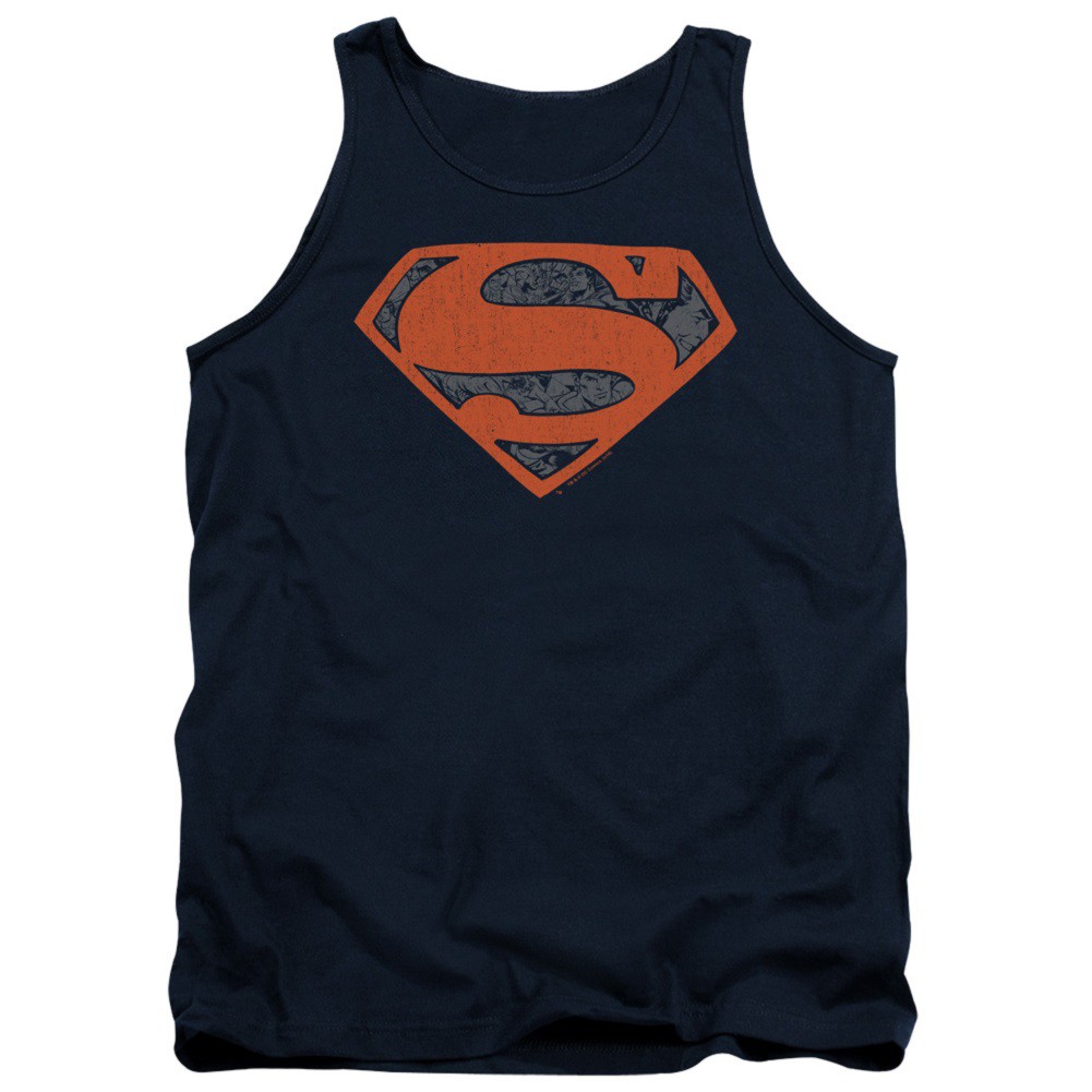 Superman Vintage Logo Tank Top, Blue