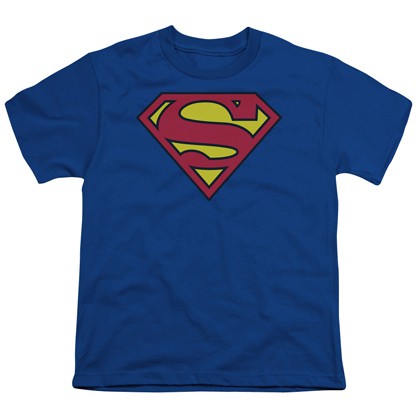 Superman Classic Logo Youth T-Shirt, Blue