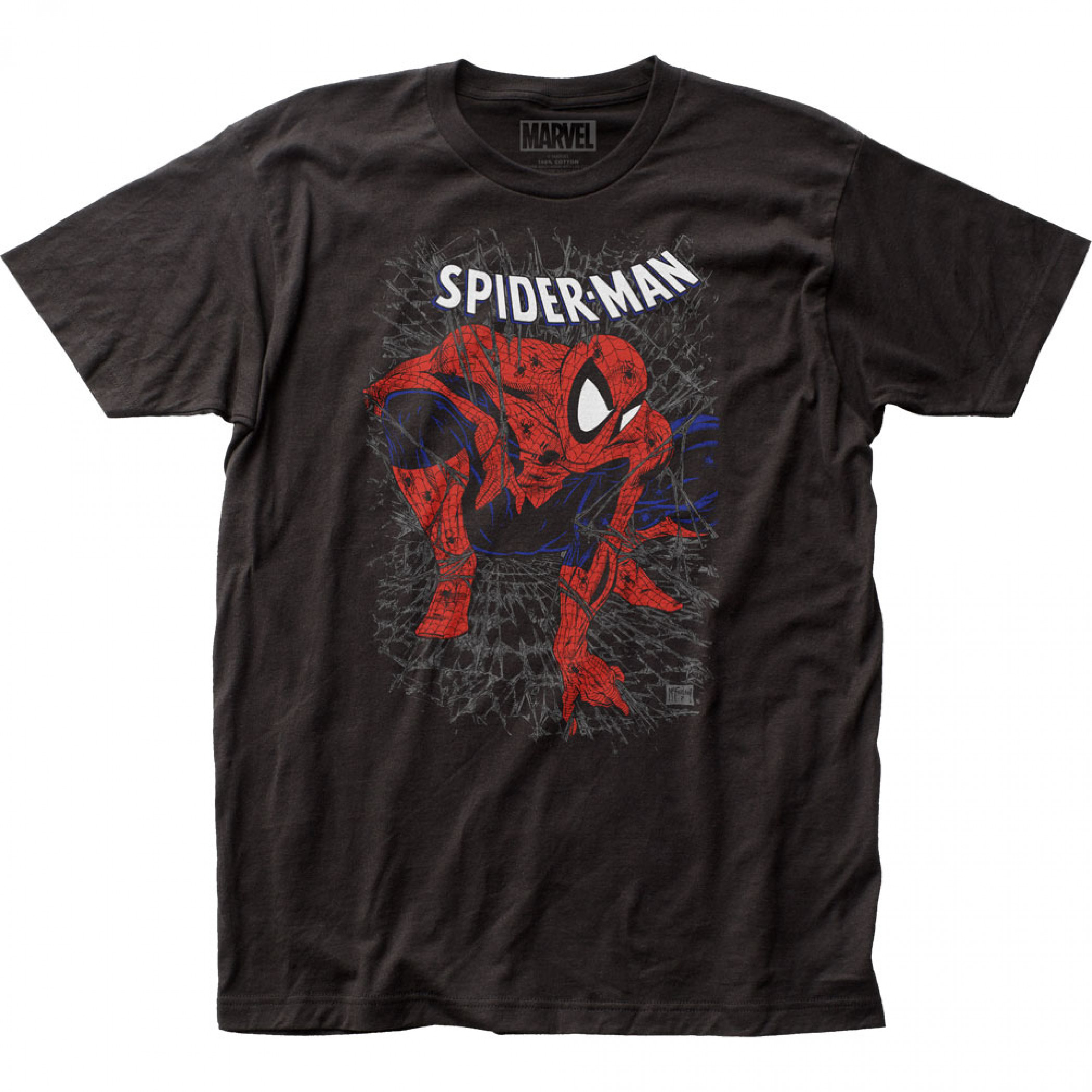 Spider-Man Tangled Web Men's T-Shirt, Black