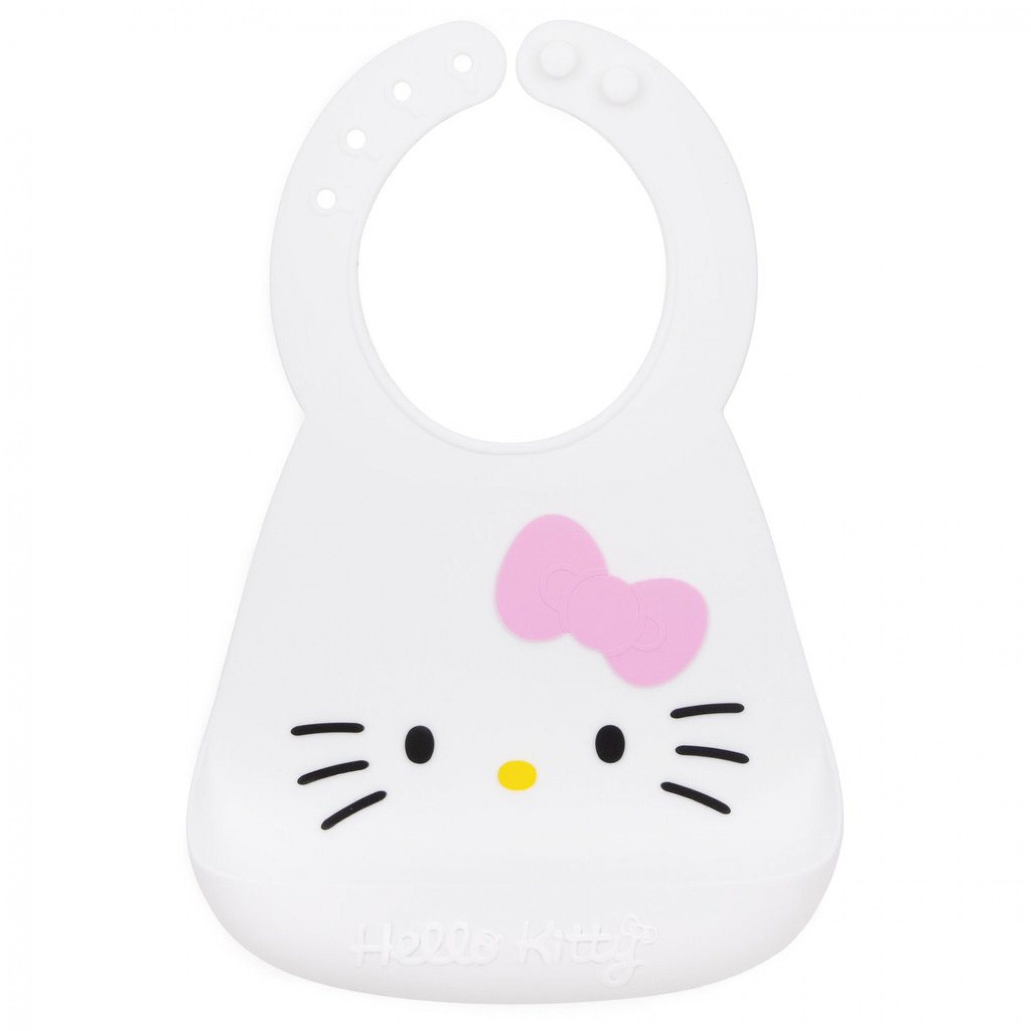 Hello Kitty Silicone Bib, White