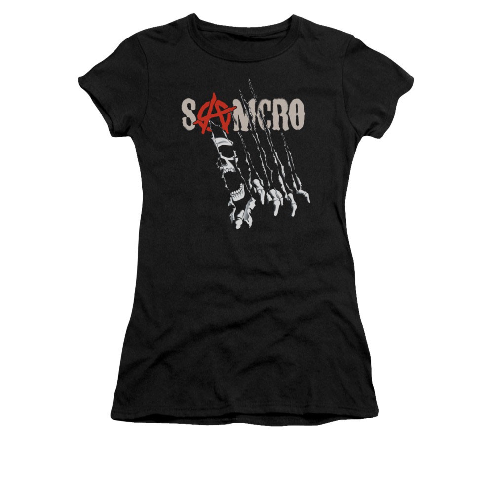 Sons Of Anarchy Rip Through Black Juniors T-Shirt