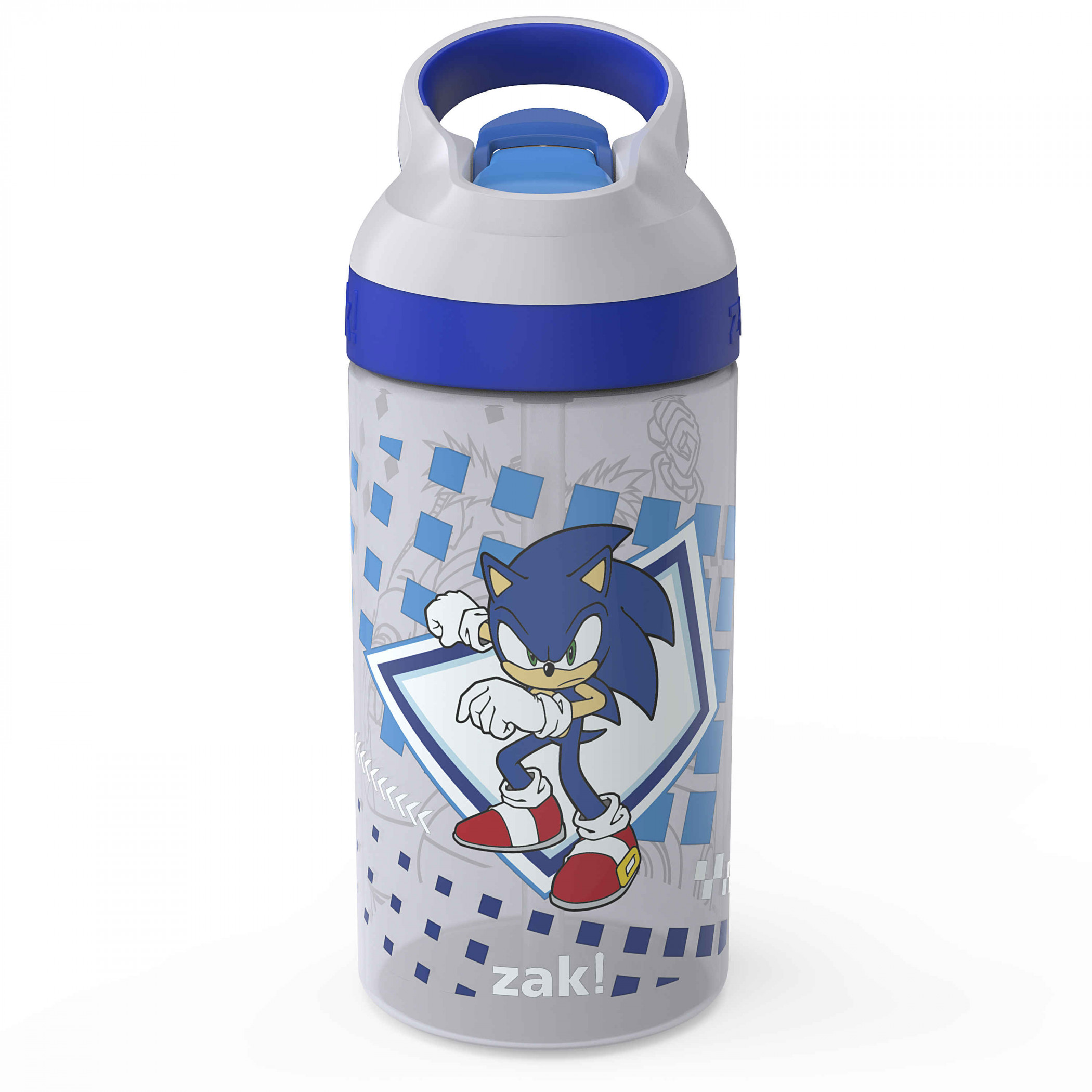 Sonic The Hedgehog 16 oz Reusable Plastic Water Bottle, Clear
