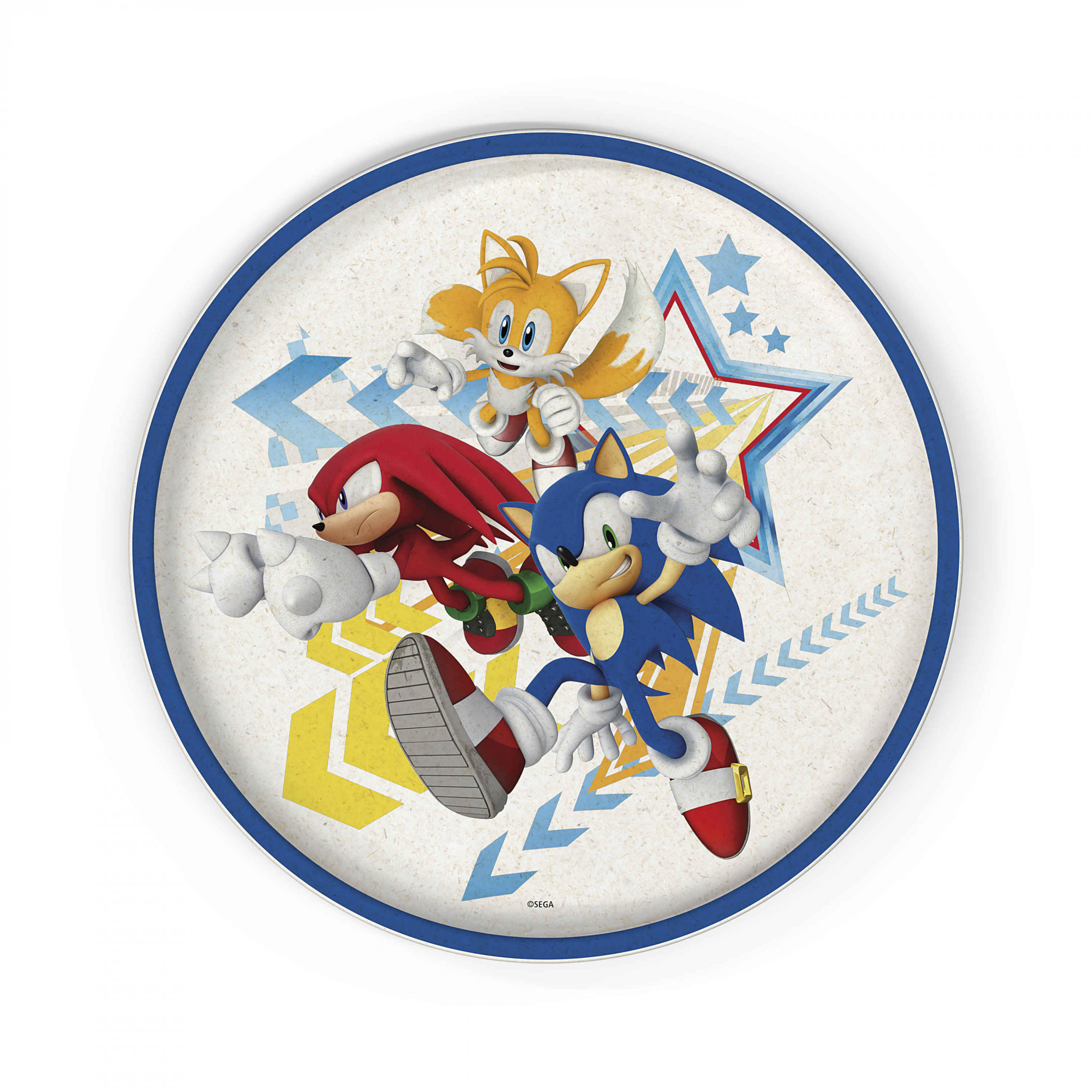 Sonic The Hedgehog Trio Pop Art Dinner Plate, Multi-Color