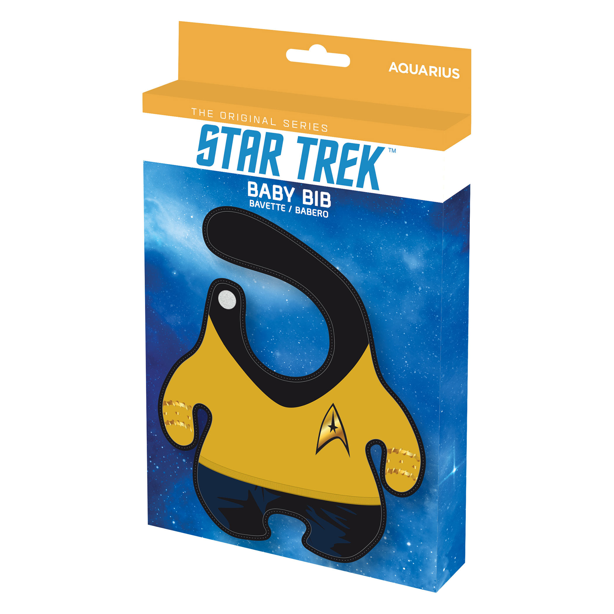 Star Trek Commander Yellow Baby Bib, Yellow