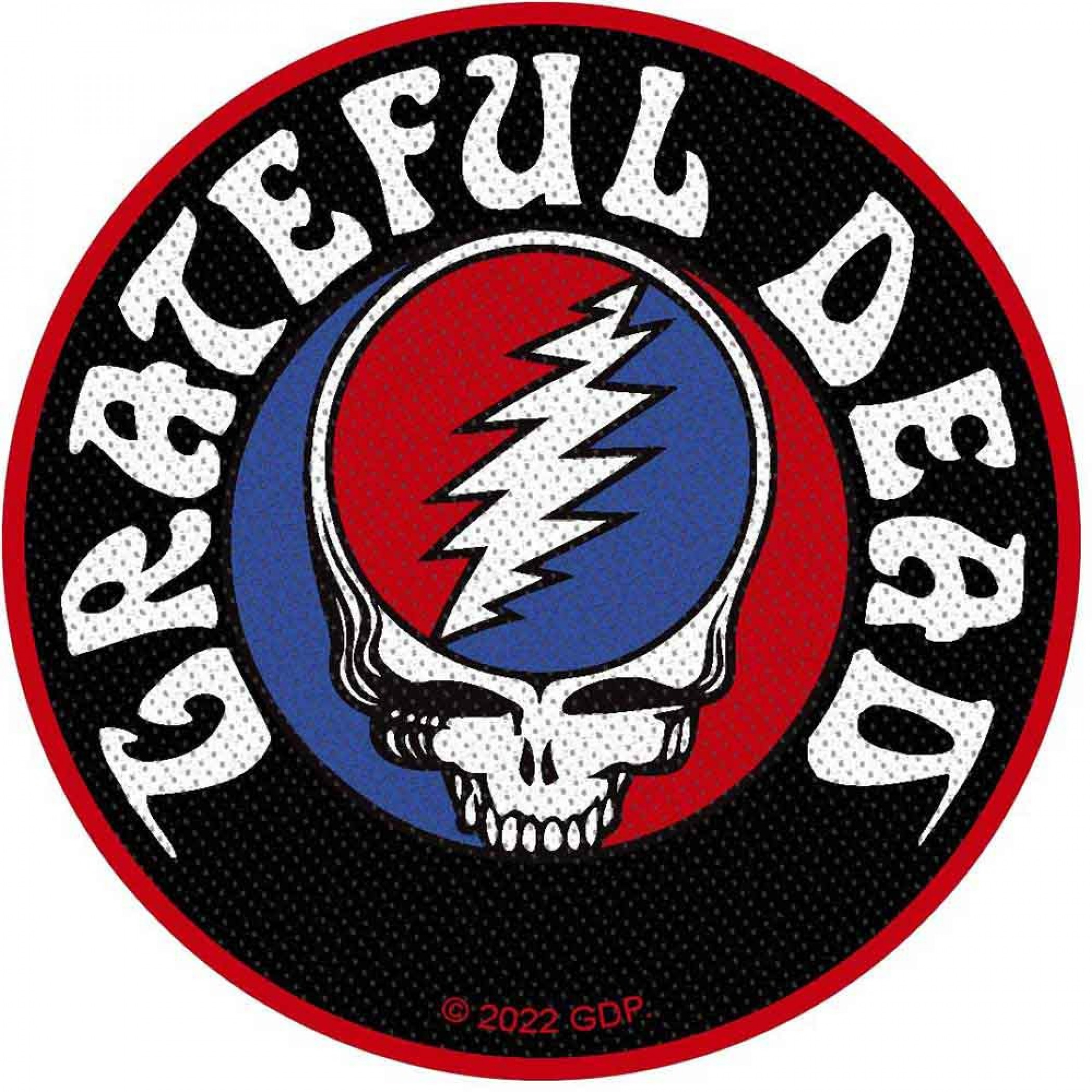 Grateful Dead Woven SYF Iron On Circle Patch