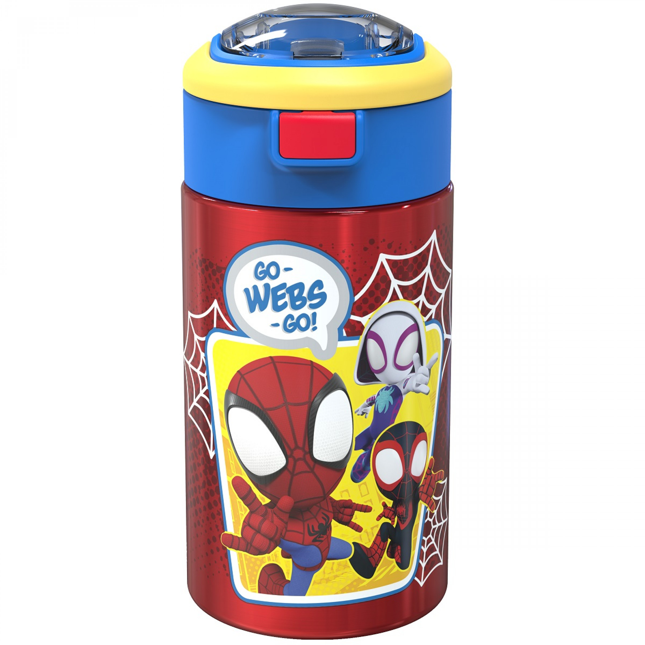 Spider-Man Go-Webs-Go! 12oz Flex Sip Travel Tumbler, Multi-Color