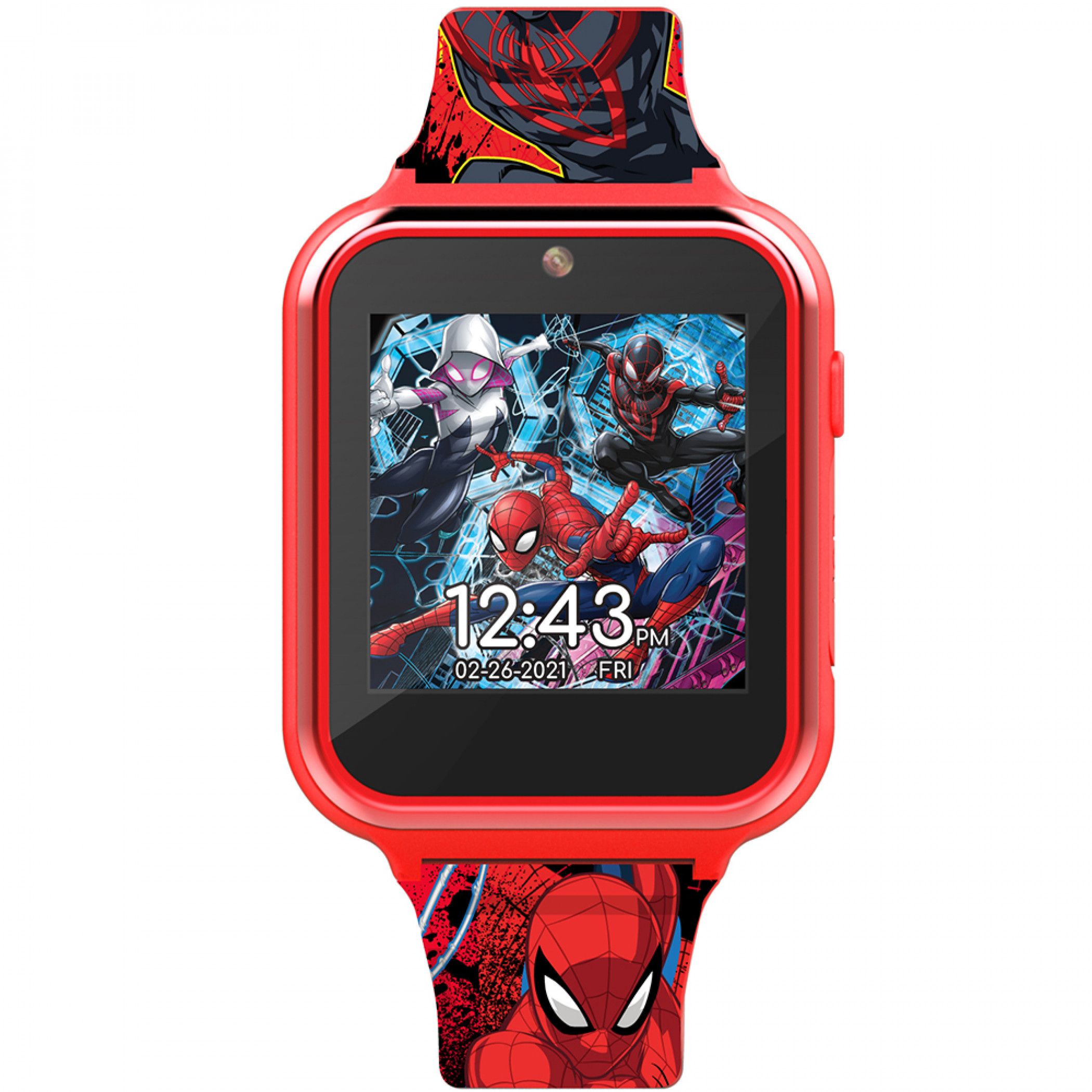 Spider-Man Into the Spider-Verse Interactive Square Digital Kids Watch, Red