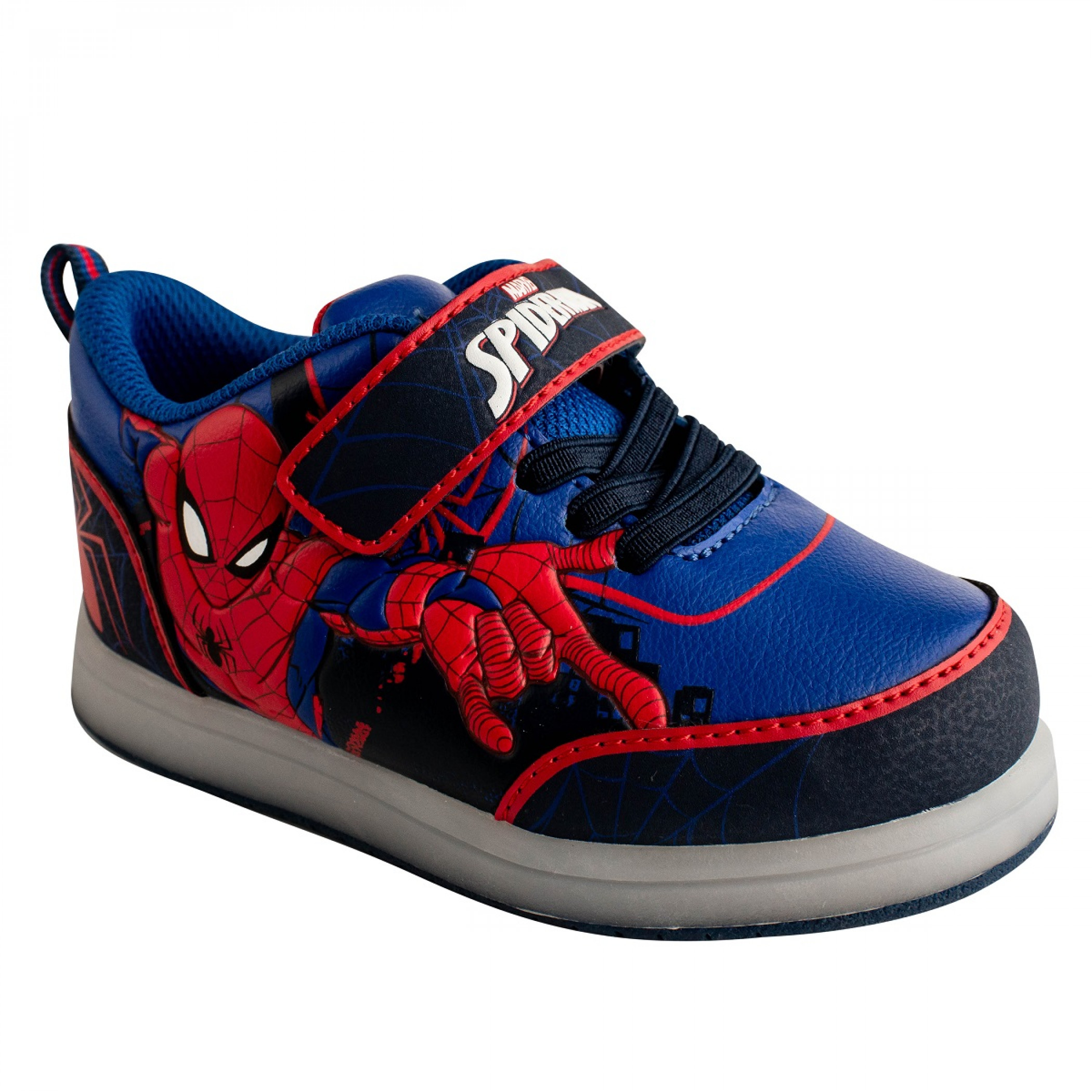Spider-Man Web Shooting Kids Motion Light Up Shoes, Blue