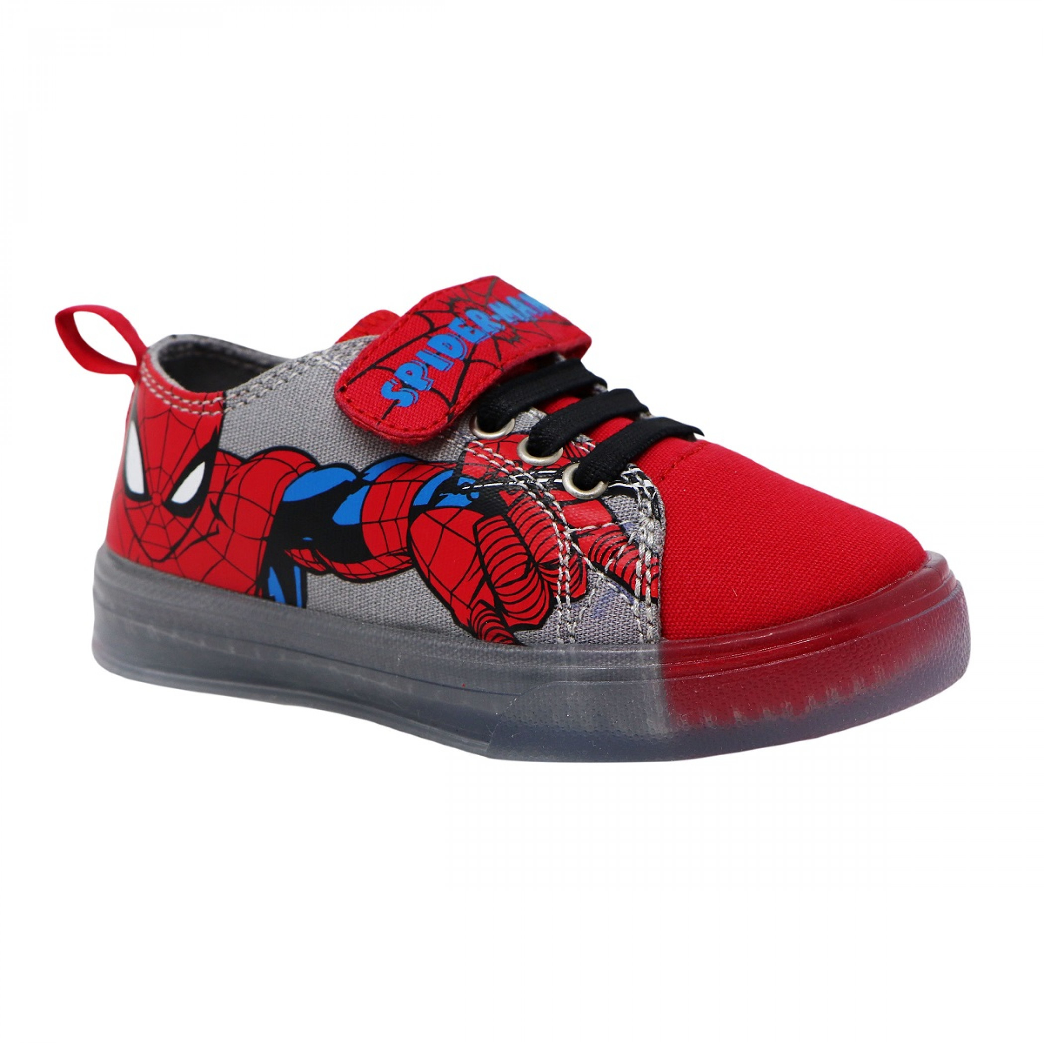 Marvel Spider-Man Web Shooting Kids Lighted Canvas Shoes, Multi-Color