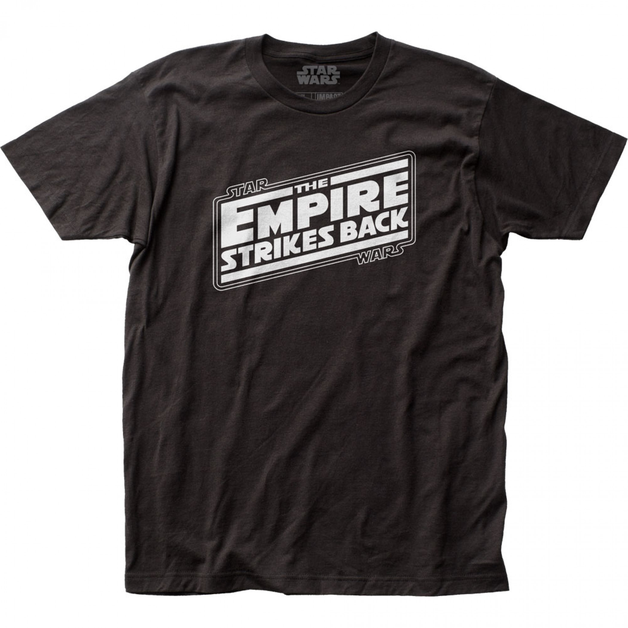 Star Wars The Empire Strikes Back Title Card T-Shirt, Black