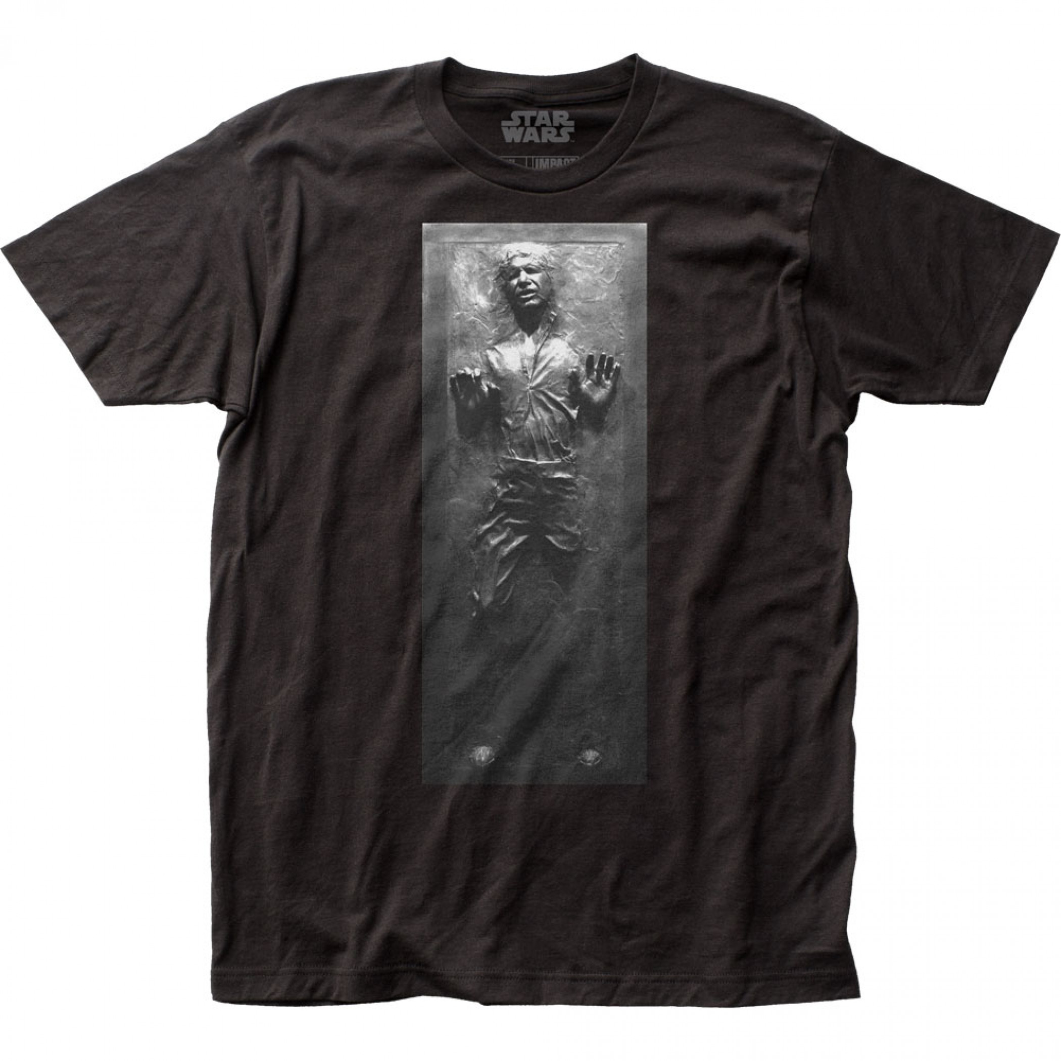 Star Wars Han Solo Frozen in Carbonite T-Shirt, Grey