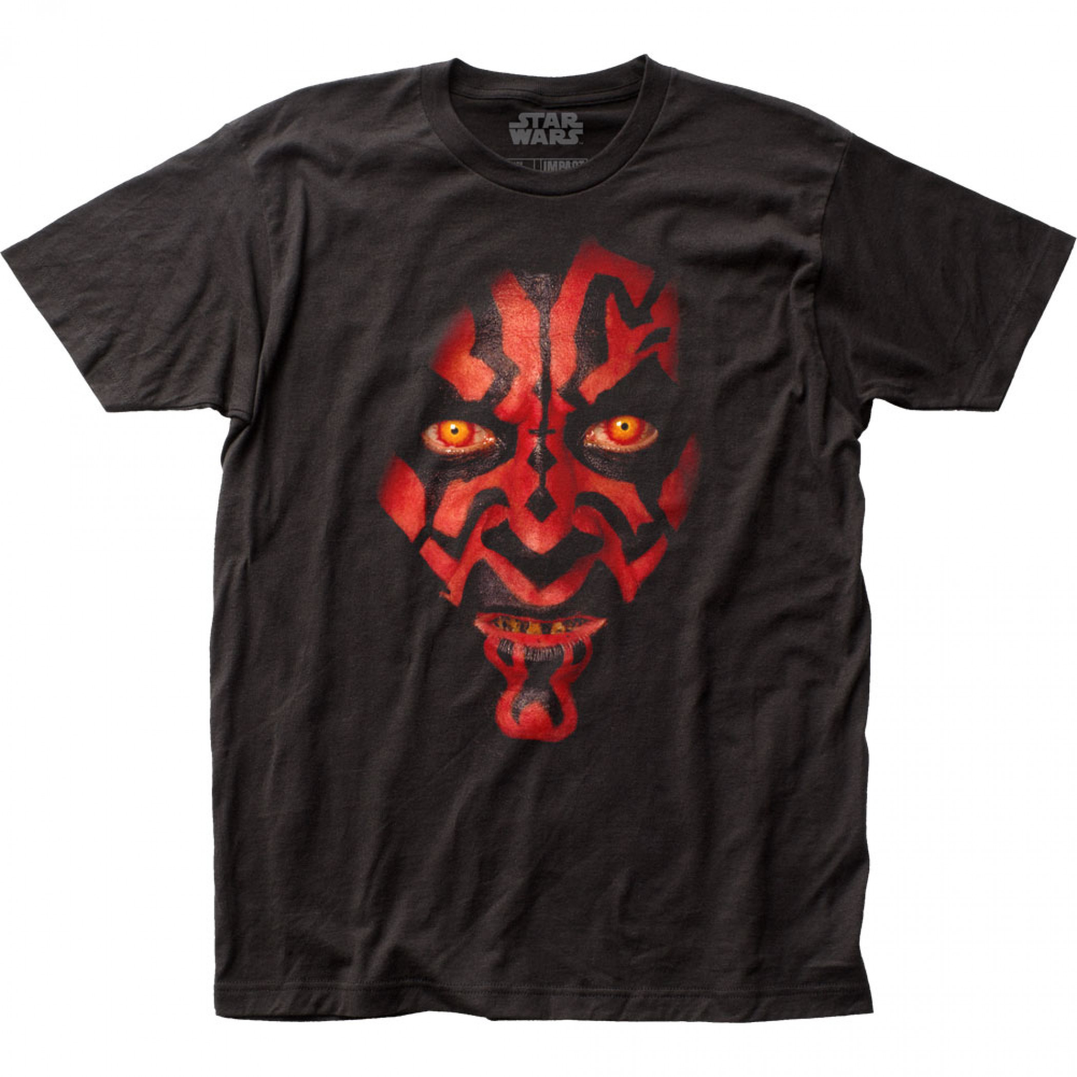 Star Wars Darth Maul Face T-Shirt, Black