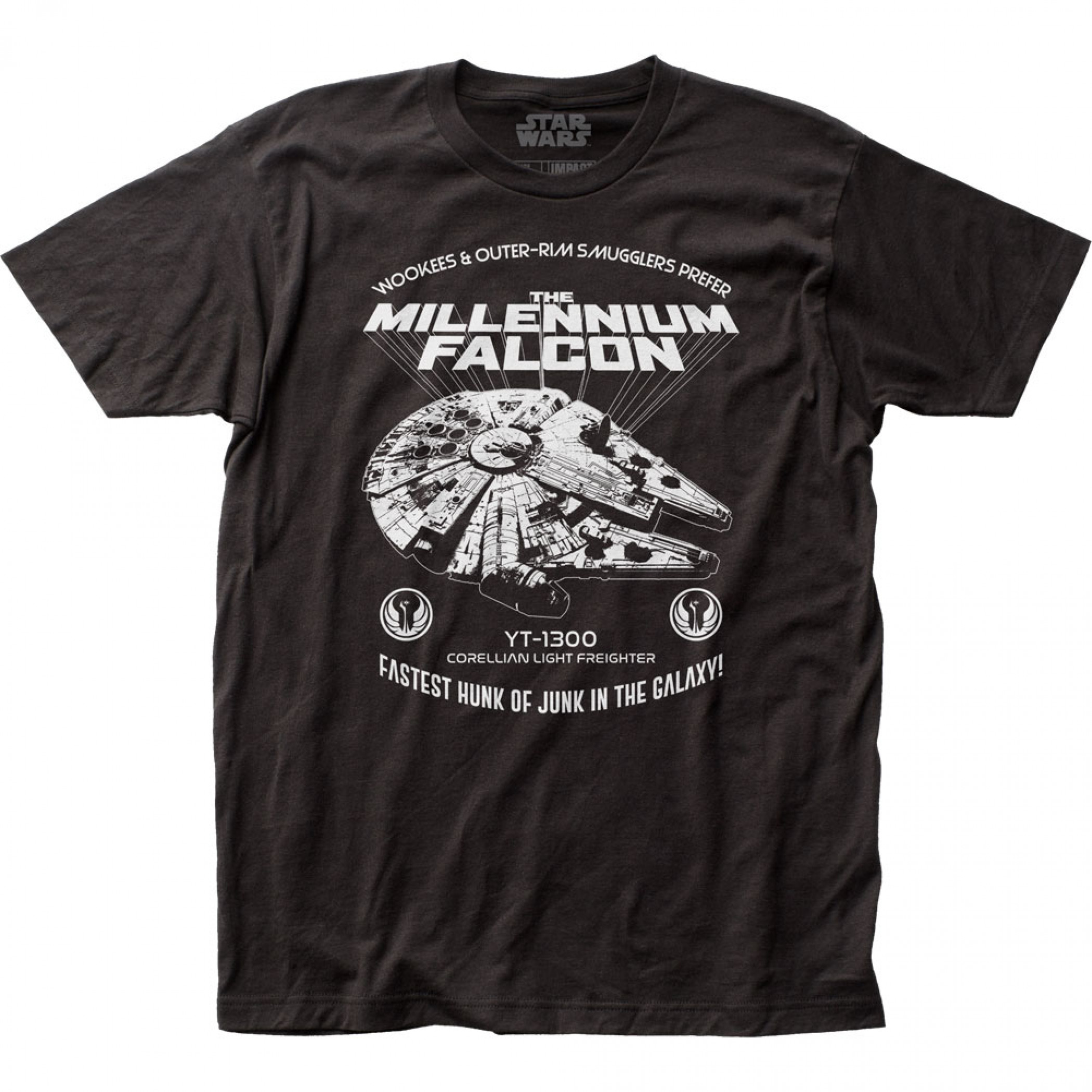 Star Wars YT-1300 Corellian Light Freighter T-Shirt, Black