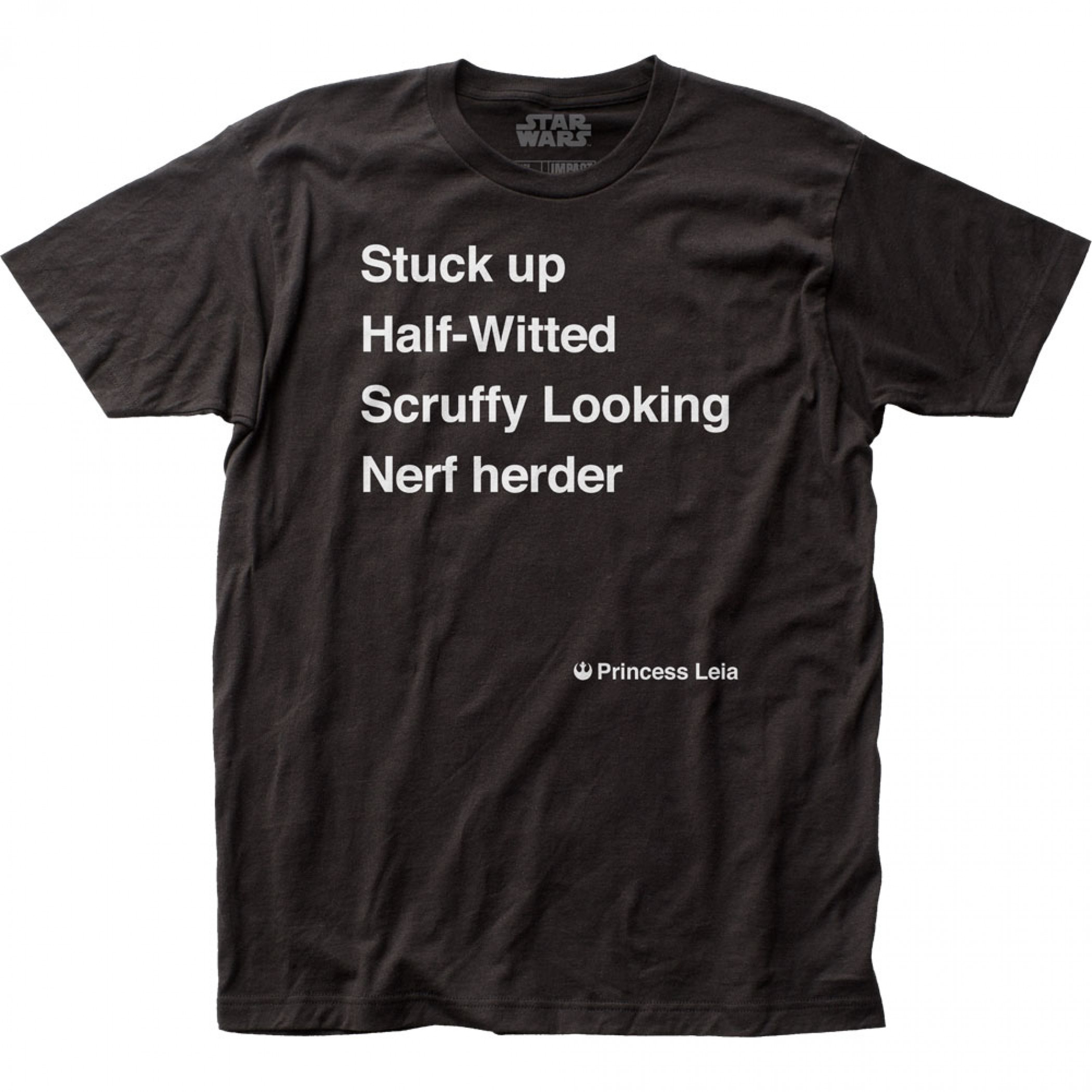 Star Wars 'Who You Calling Nerf Herder' Princess Leia T-Shirt, Black