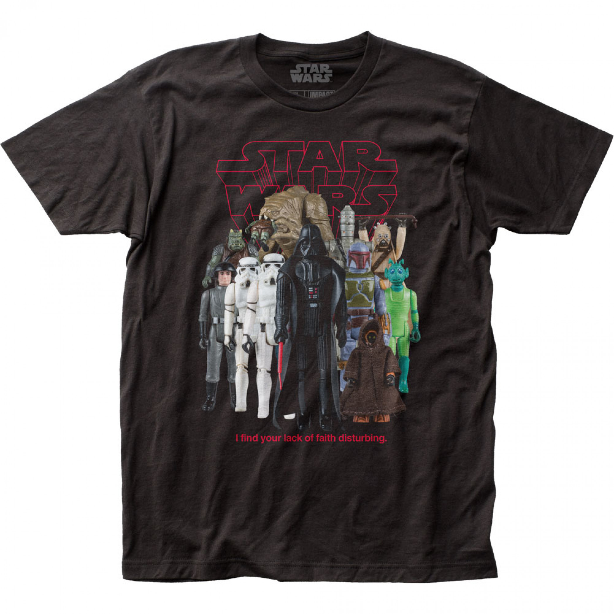 Star Wars Classic Original Trilogy Bad Guys Action Figures T-Shirt, Black