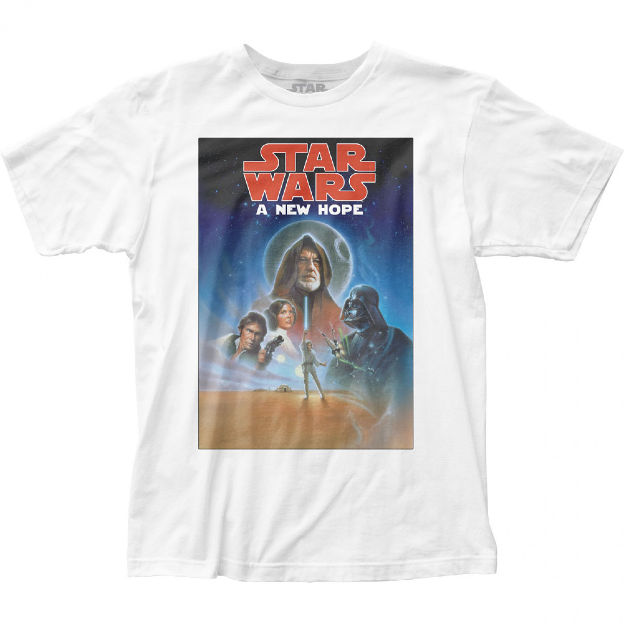 Star Wars Original Trilogy A New Hope Ep. IV Poster T-Shirt, White