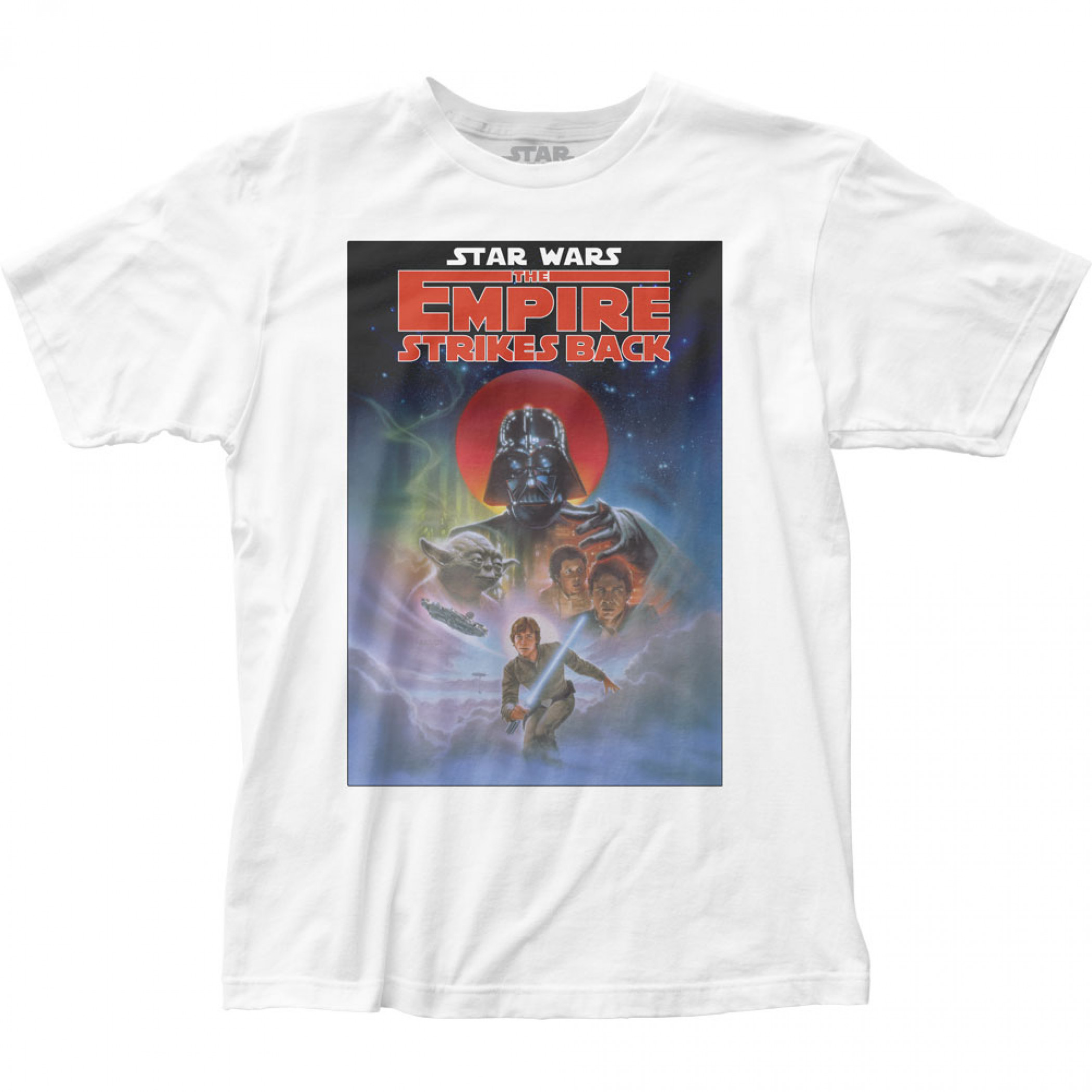 Star Wars Original Trilogy Empire Strikes Back Ep. V Poster T-Shirt, White