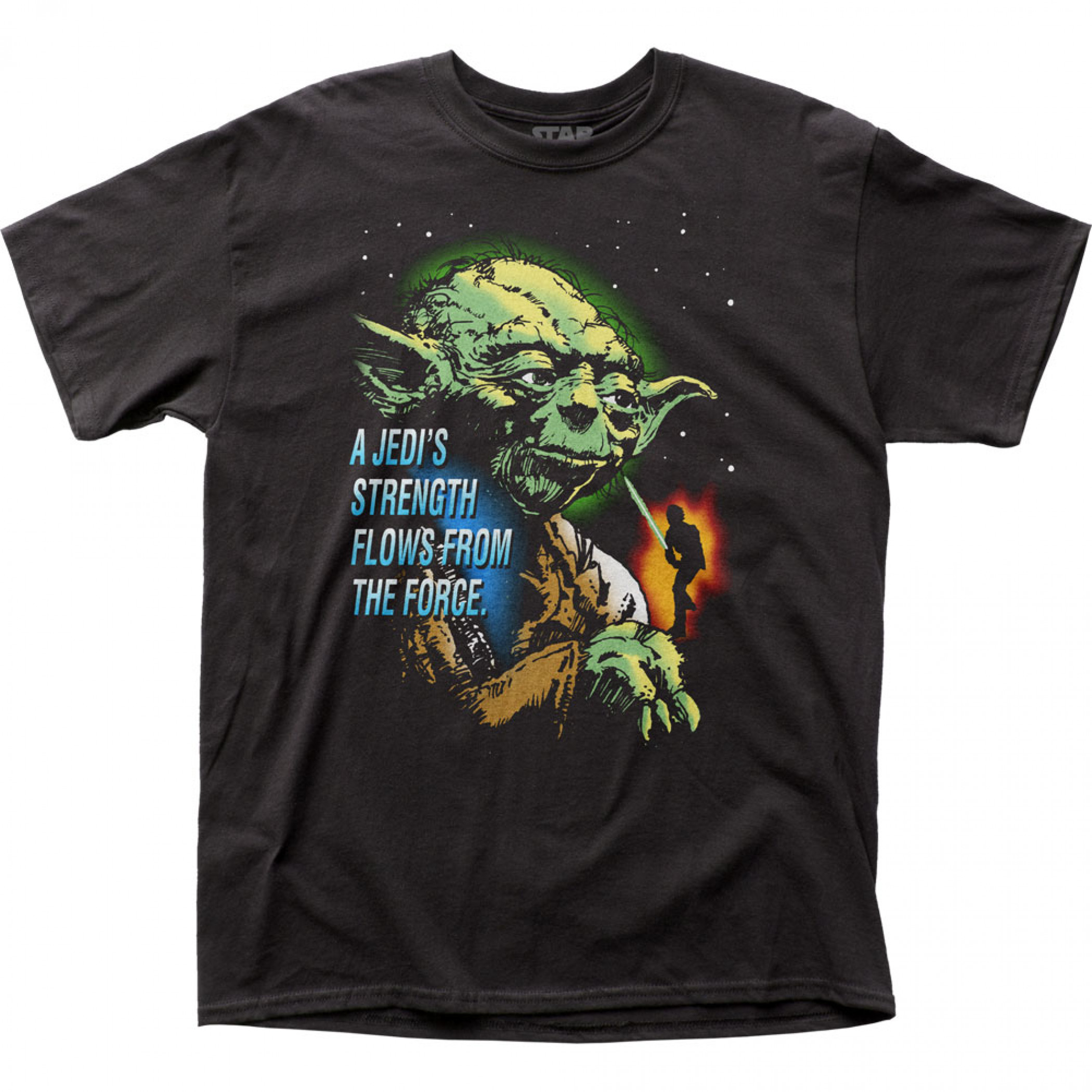 Star Wars Yoda Jedi's Strength T-Shirt, Black