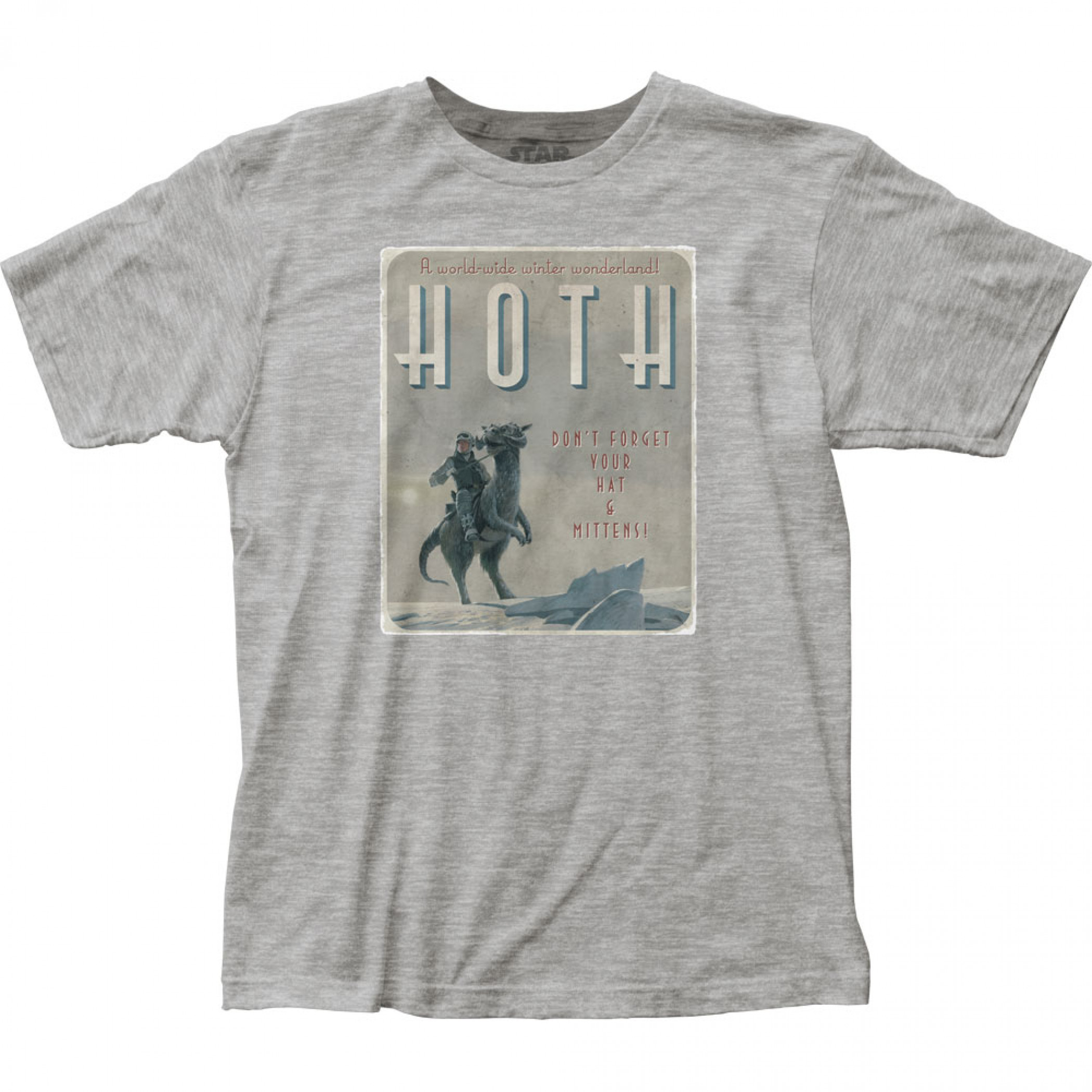 Star Wars Hoth Postcard T-Shirt, Grey