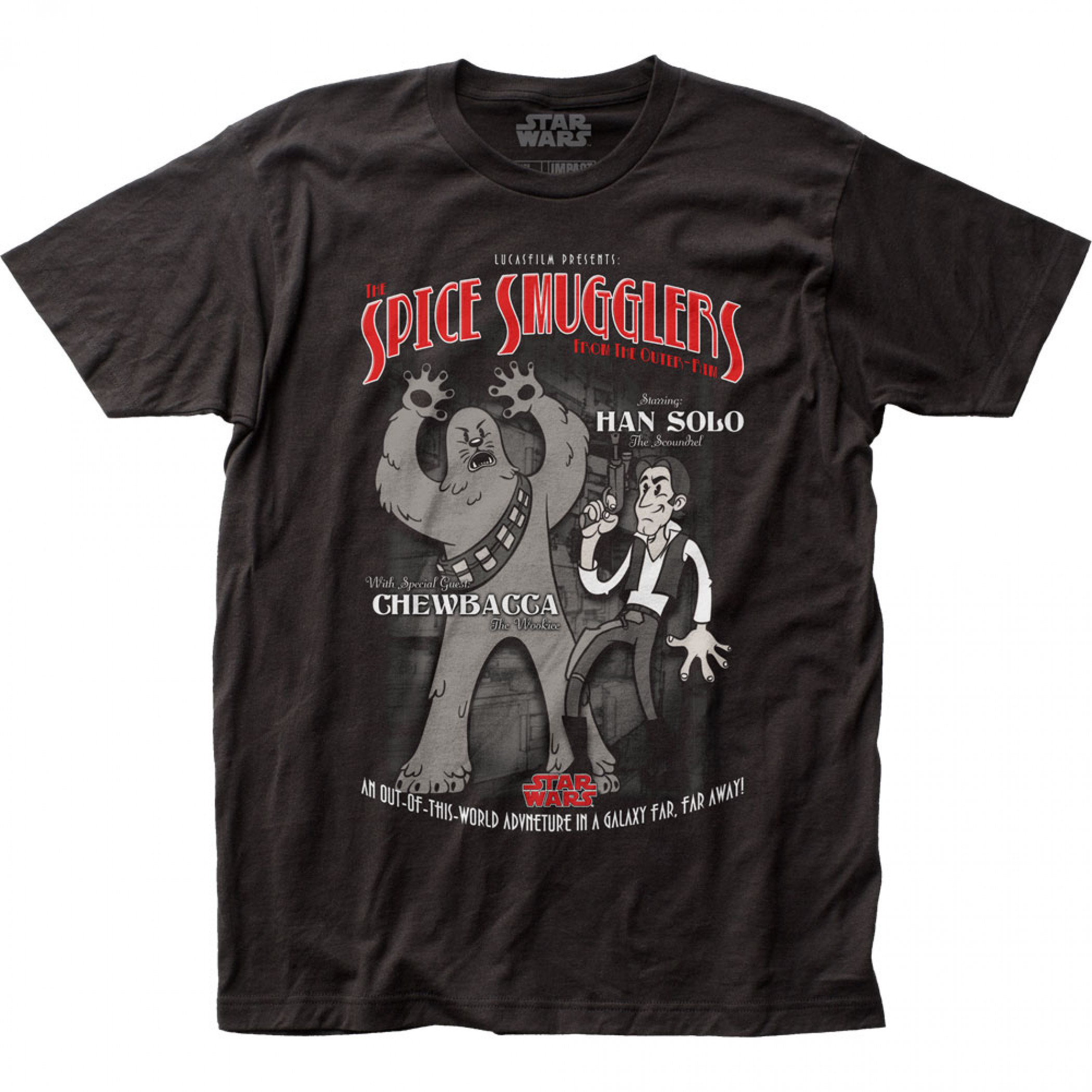 Star Wars Cartoon Smugglers T-Shirt, Black