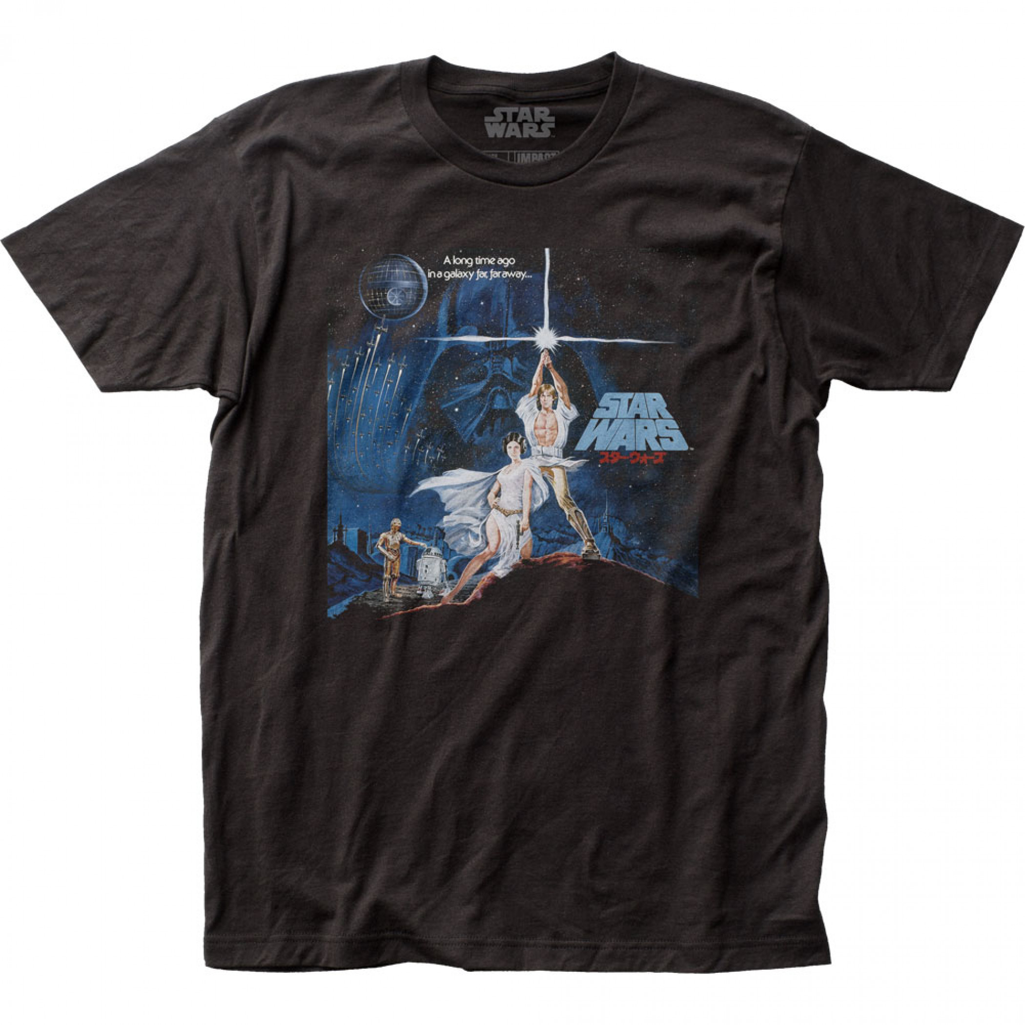 Star Wars Japanese Vinyl Album A New Hope T-Shirt, Black